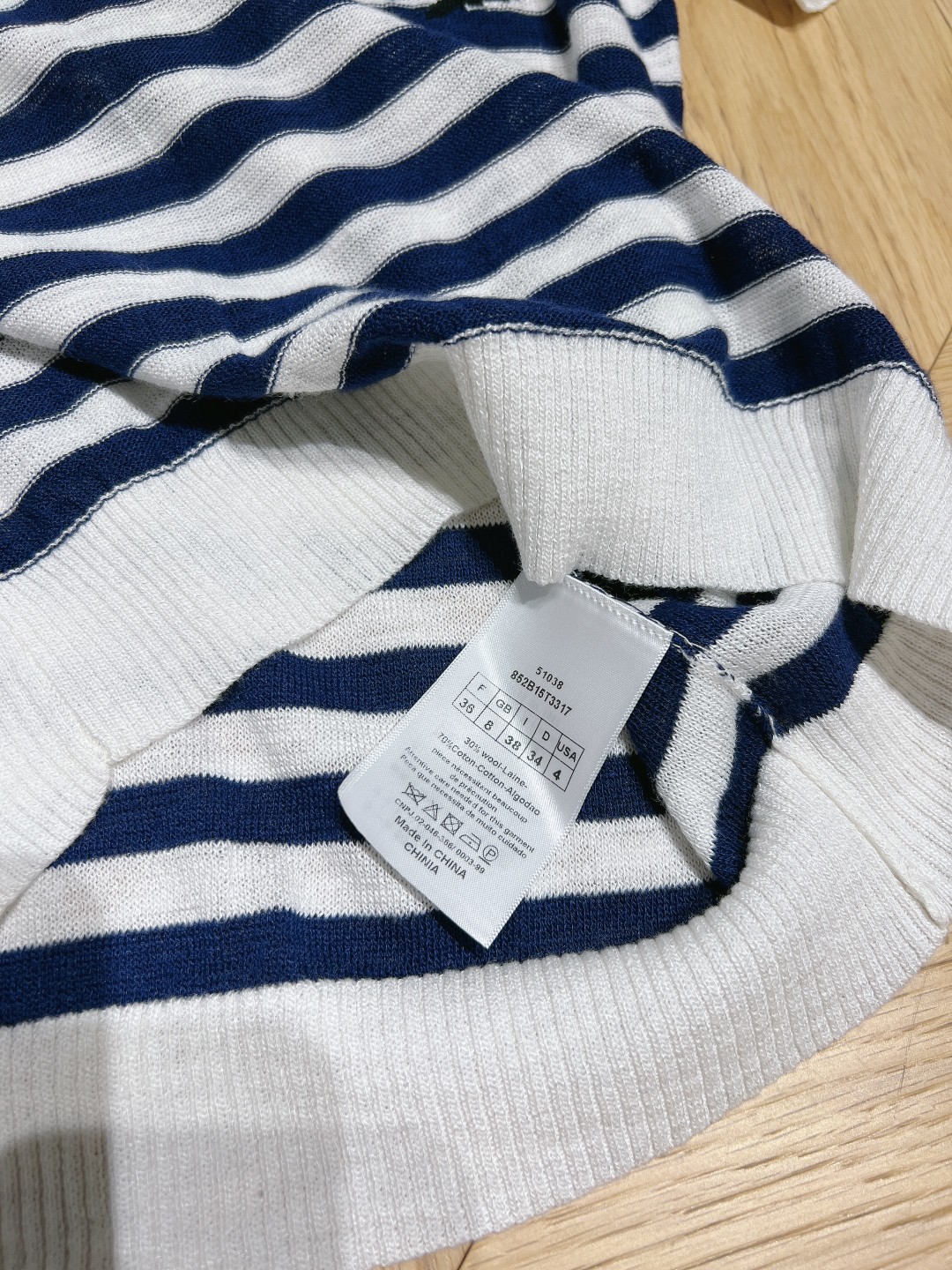 ディオール tシャツ サイズ感スーパーコピー 純綿 トップス 短袖 シンプル 横縞 ブラック_8