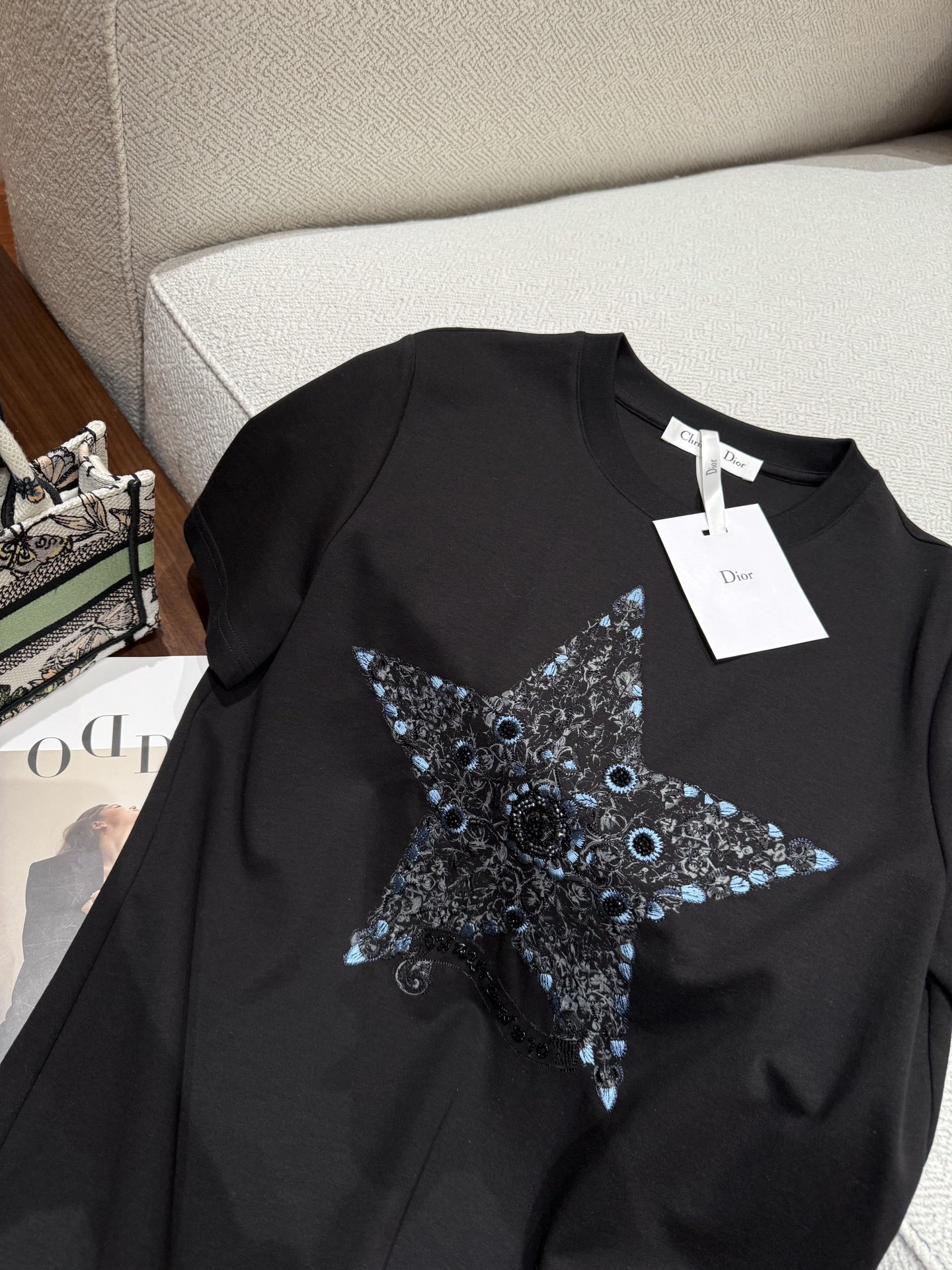 びっくりした価格 ディオールの t シャツＮ級品 星 シンプル 純綿 トップス 短袖 ブラック_6