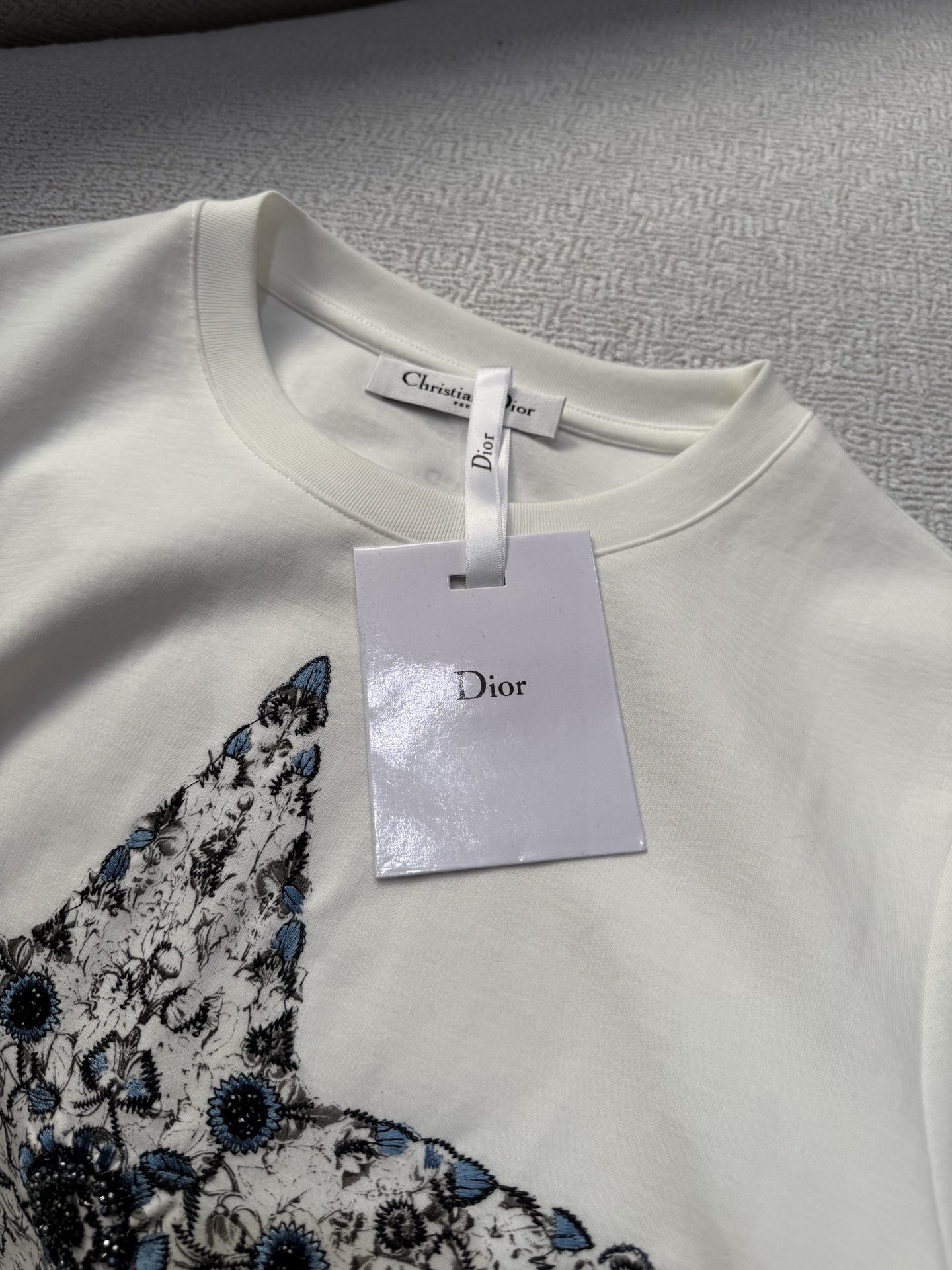 人気流行品 dior ステューシー tシャツ激安通販 星 シンプル 純綿 トップス 短袖 ホワイト_4