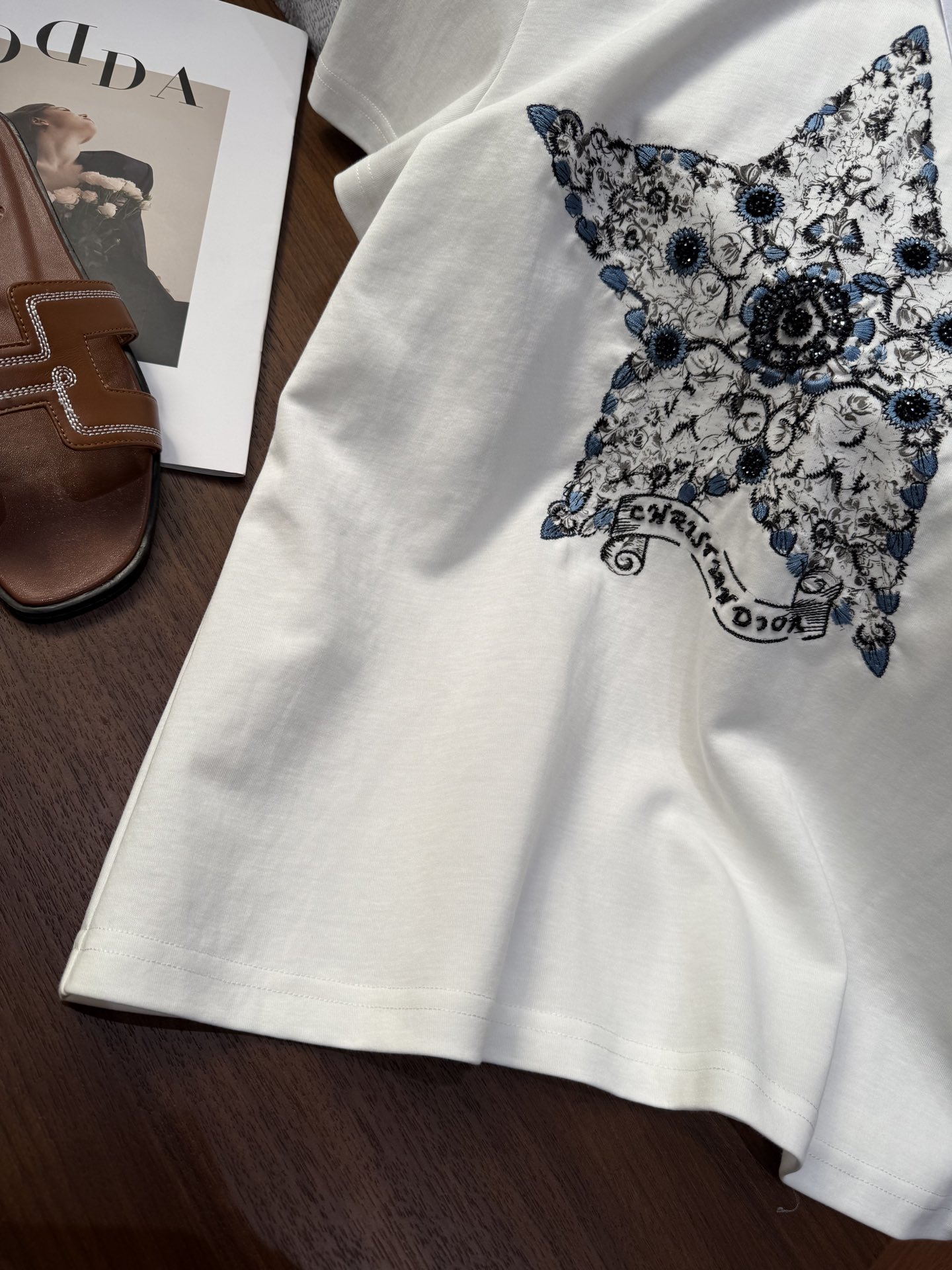 人気流行品 dior ステューシー tシャツ激安通販 星 シンプル 純綿 トップス 短袖 ホワイト_6