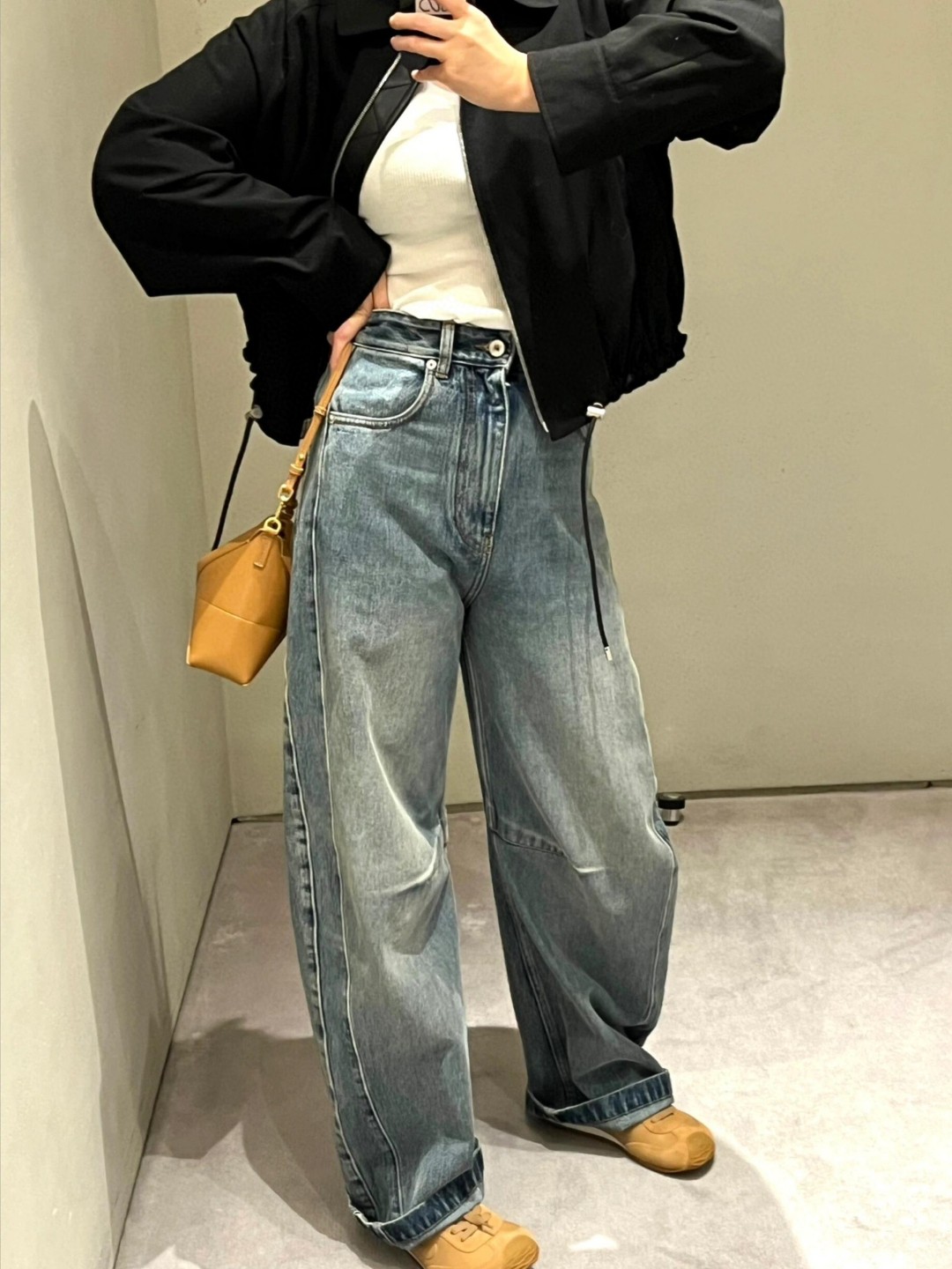 人気商品 レディース ロエベジーンズコピー カジュアルパンツ ズボン デニム ゆったり ブルー_1
