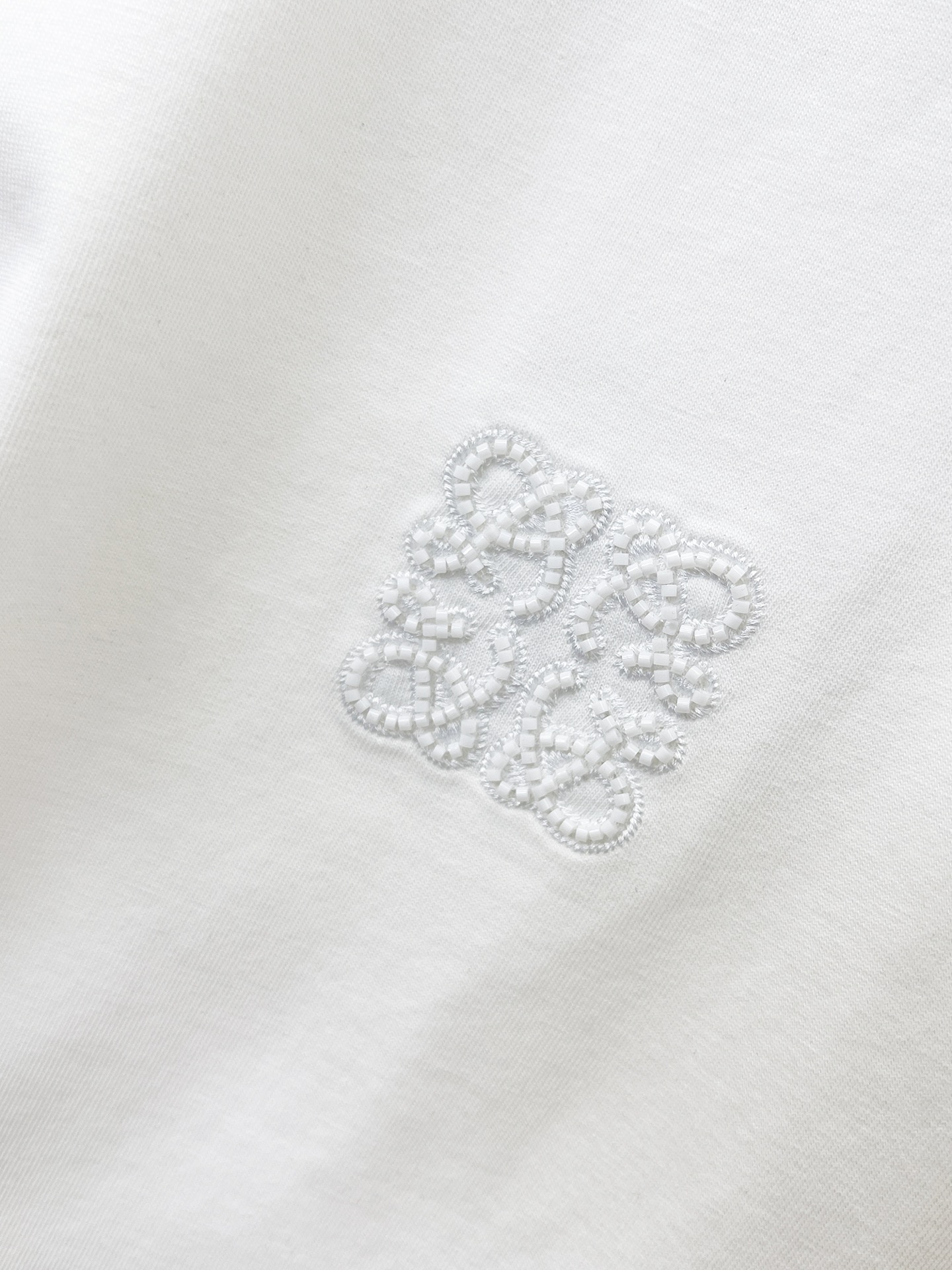 ロエベtシャツ メルカリコピー 純綿 トップス 半袖 ロゴ刺繍 シンプル ホワイト_4