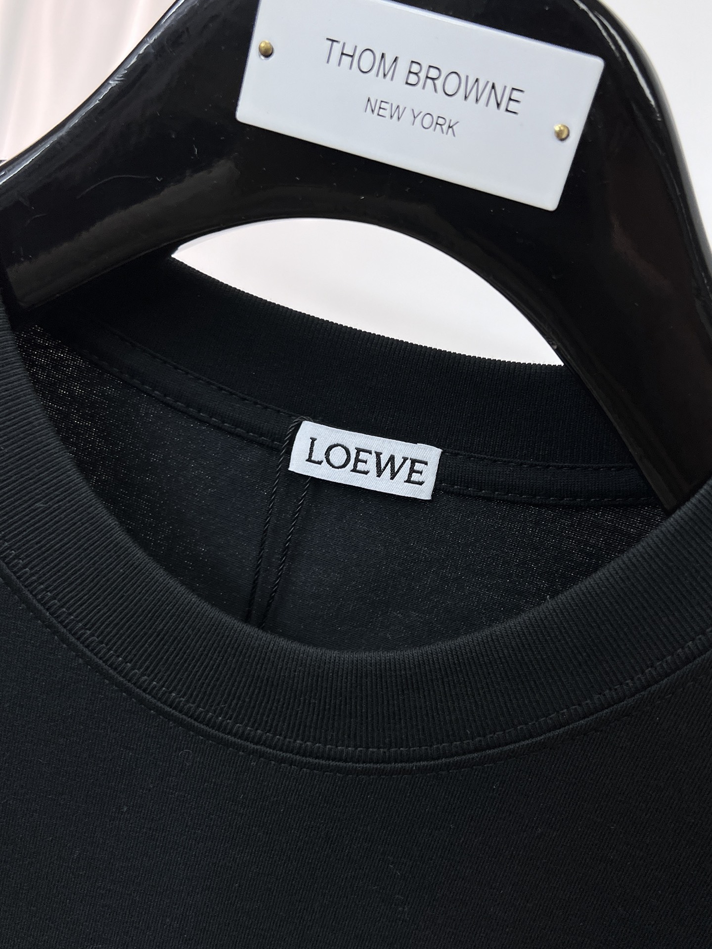ロエベtシャツ 安いスーパーコピー 純綿 トップス 半袖 ロゴプリント シンプル ブラック_3