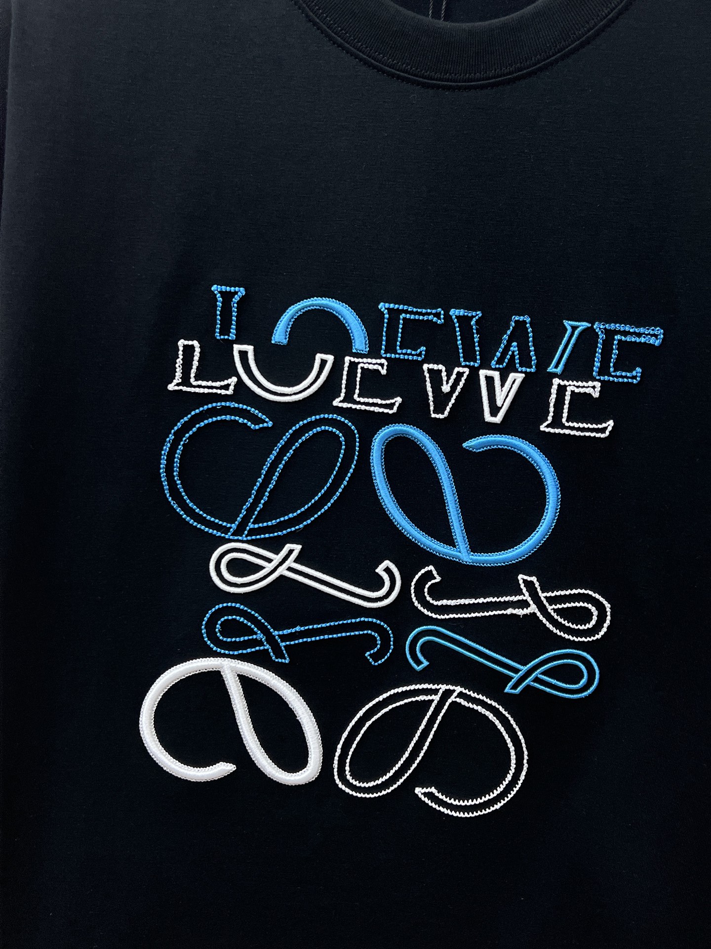 ロエベtシャツ 安いスーパーコピー 純綿 トップス 半袖 ロゴプリント シンプル ブラック_6