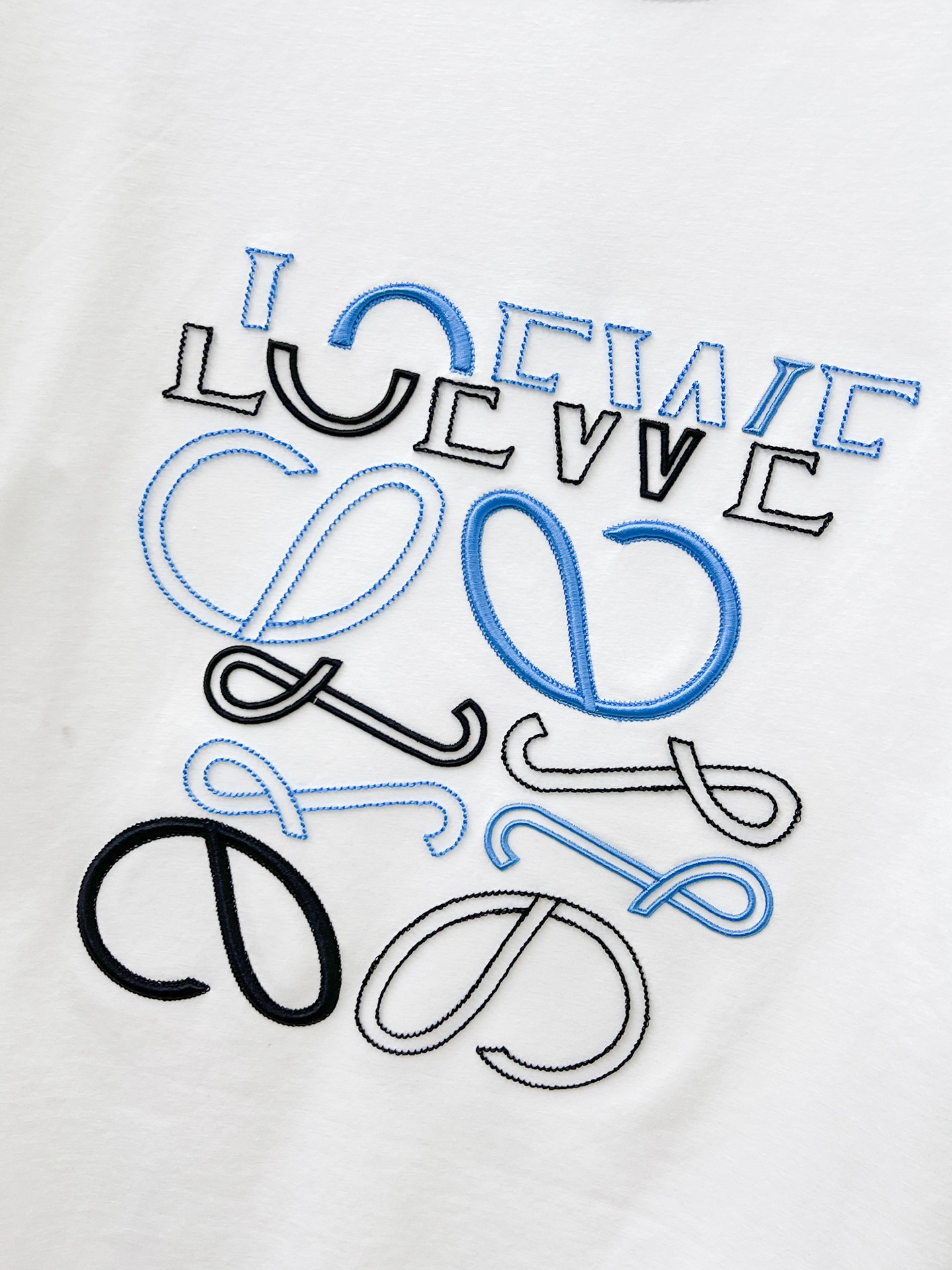 お得品‼ロエベtシャツ サイズ偽物 純綿 トップス 半袖 ロゴプリント シンプル ホワイト_3