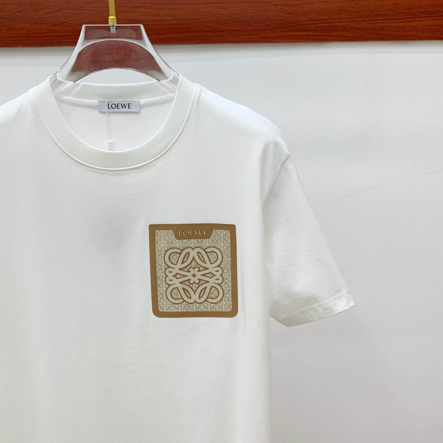最新販売 ロエベtシャツ メンズコピー 純綿 トップス 半袖 ロゴプリント シンプル ホワイト_5