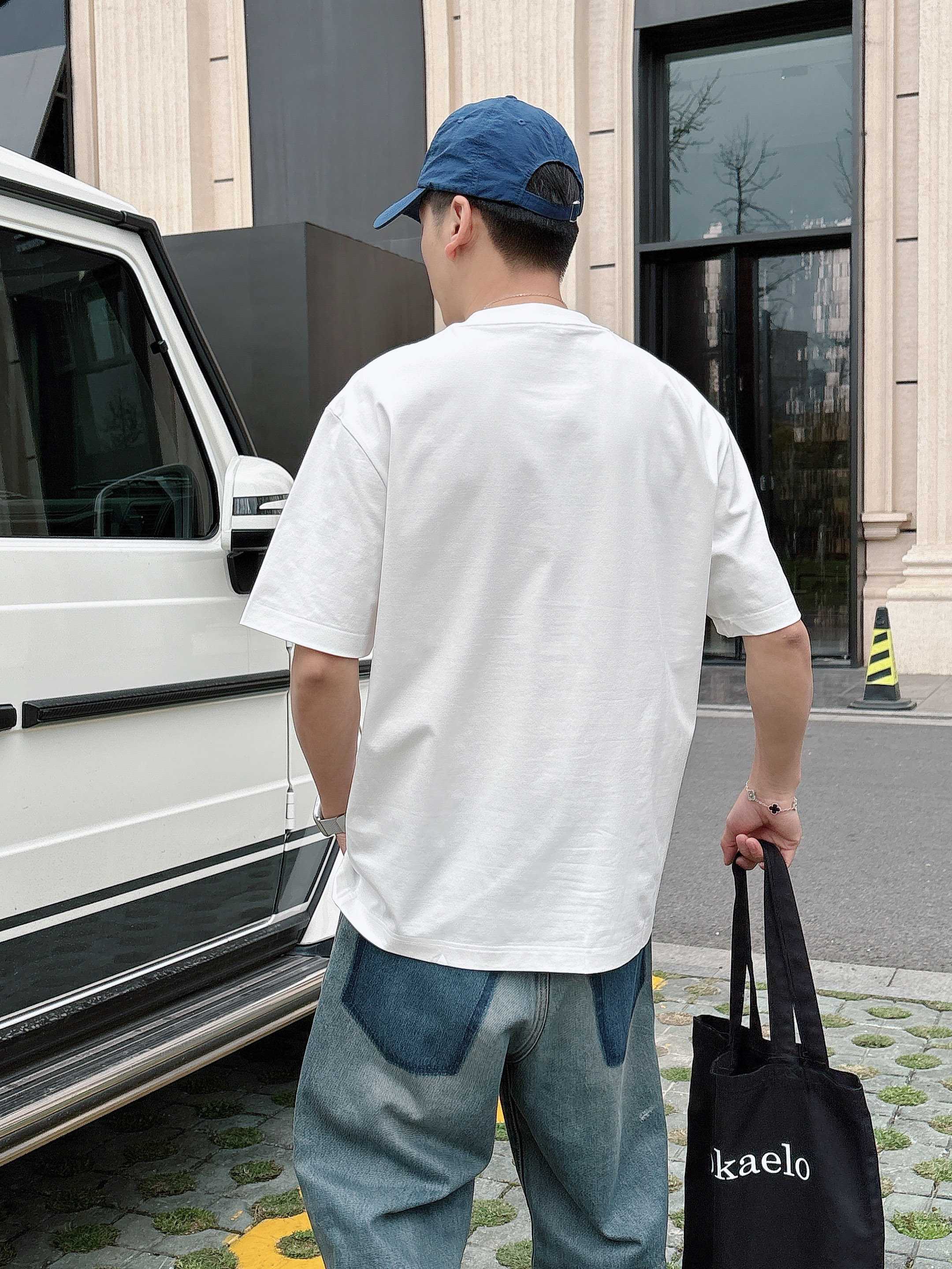 ロエベ tシャツ カルシファー激安通販 通気性いい 柔らかい 純綿 トップス 短袖 ロゴプリント ホワイト_8