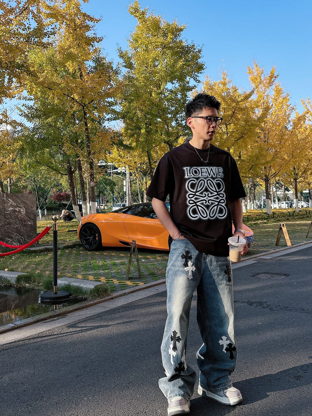 最新到着‼ロエベ tシャツサイズ感偽物 シンプル  純綿 トップス 短袖 ロゴプリント ブラック_4
