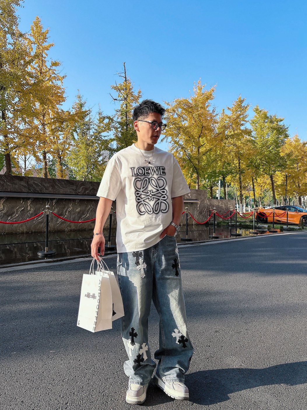 人気流行品 ロエベ tシャツ ロゴコピー シンプル  純綿 トップス 短袖 ロゴプリント ホワイト_6