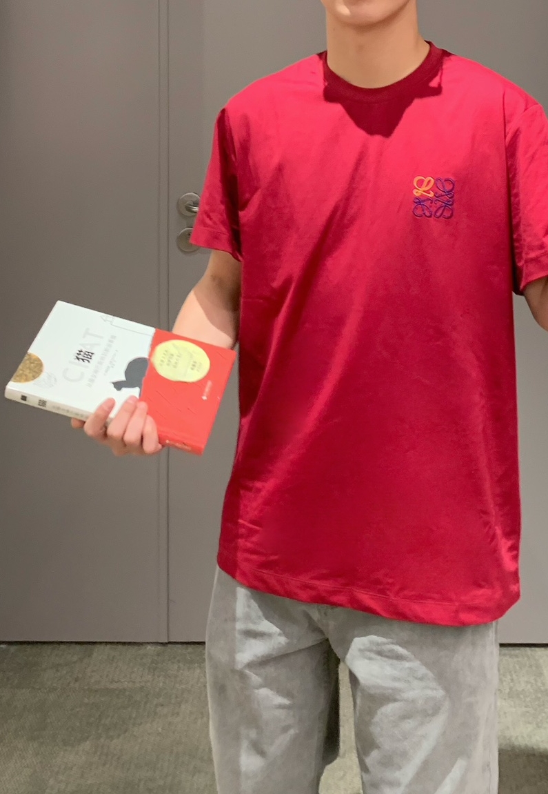ロエベ ネズミ tシャツコピー 新作 ファッション  純綿 トップス 短袖 柔らかい レッド_4