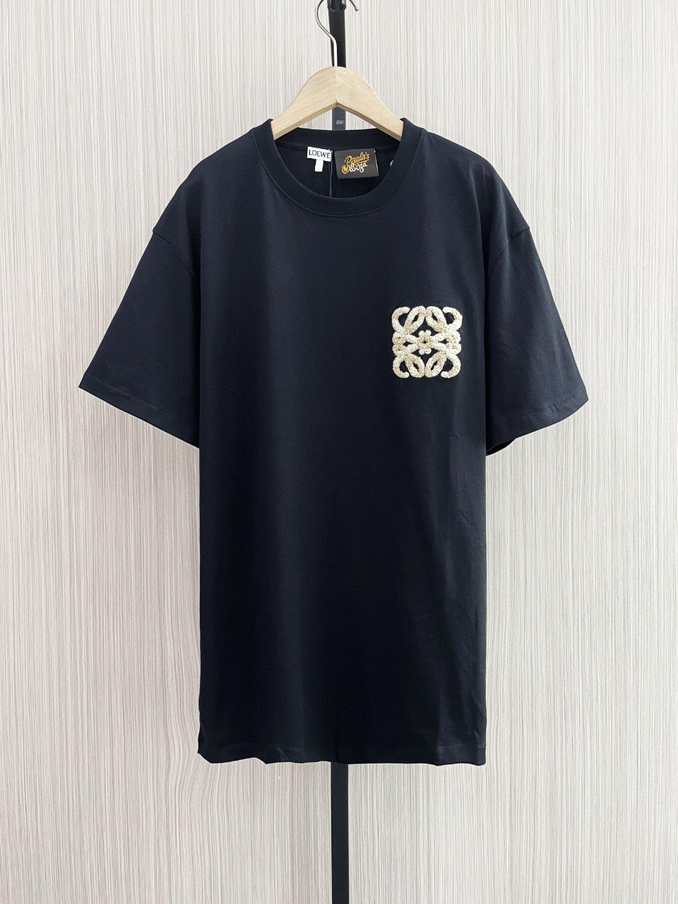 ロエベのtシャツスーパーコピー ロゴ刺繍 ファッション  純綿 トップス 短袖 柔らかい ブラック_14