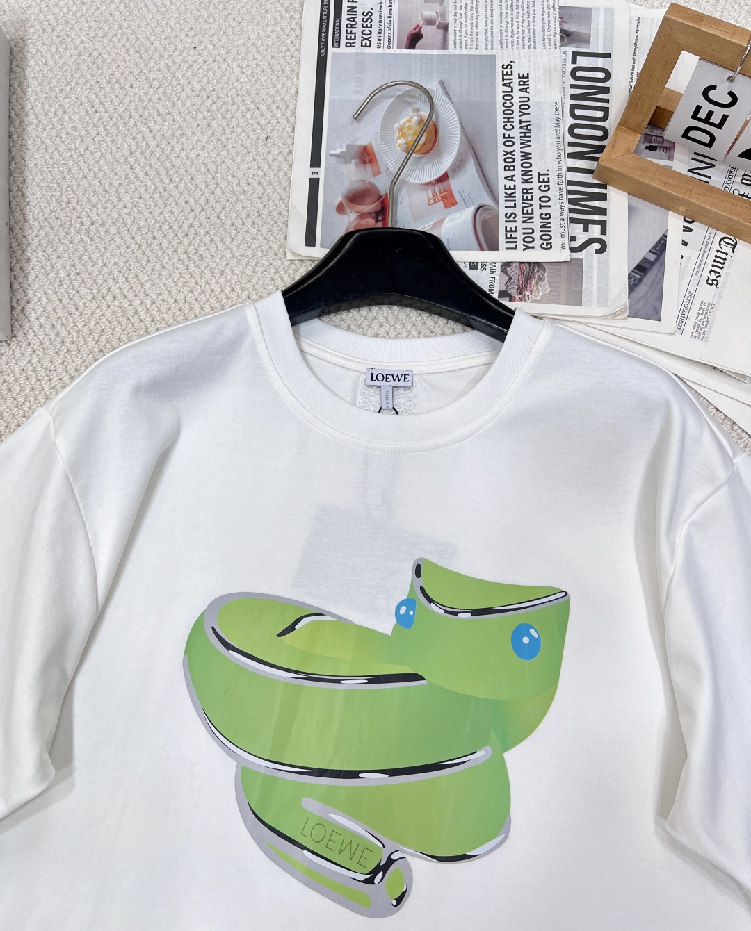 ロエベtシャツバイマＮ級品 プリント ファッション  純綿 トップス 短袖 L611210 ホワイト_4