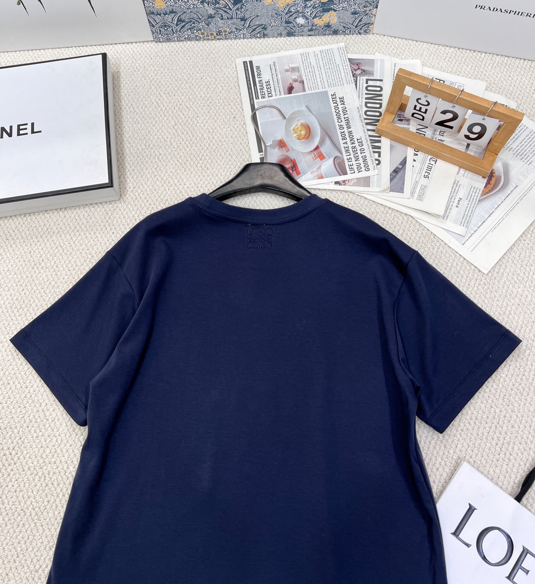 ロエベ tシャツ 黒激安通販 プリント ファッション  純綿 トップス 短袖 L611210 ブルー_10