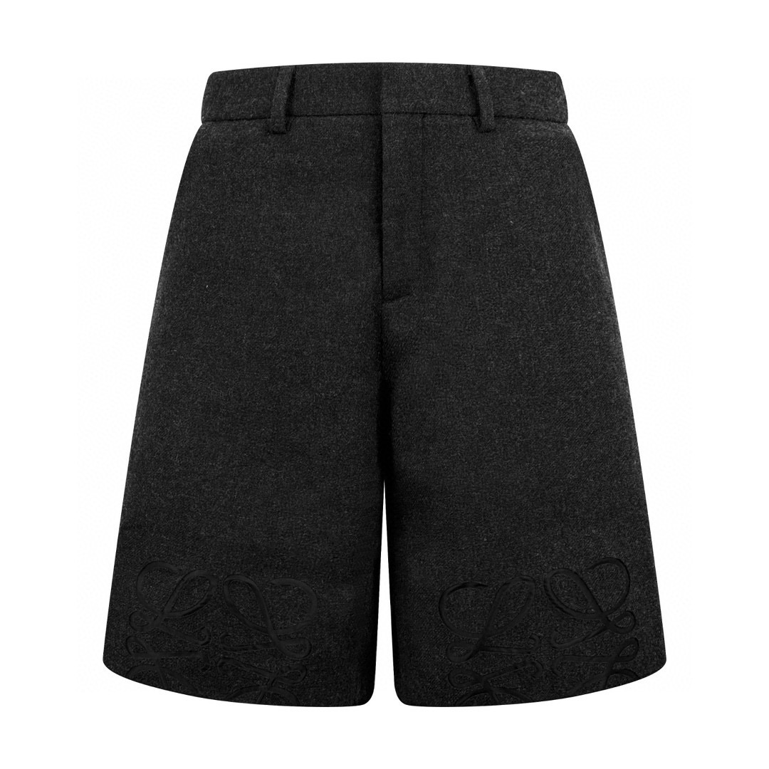 ロエベパンツコピー ショットパンツ ズボン 柔らかい 夏品 ブラック_1