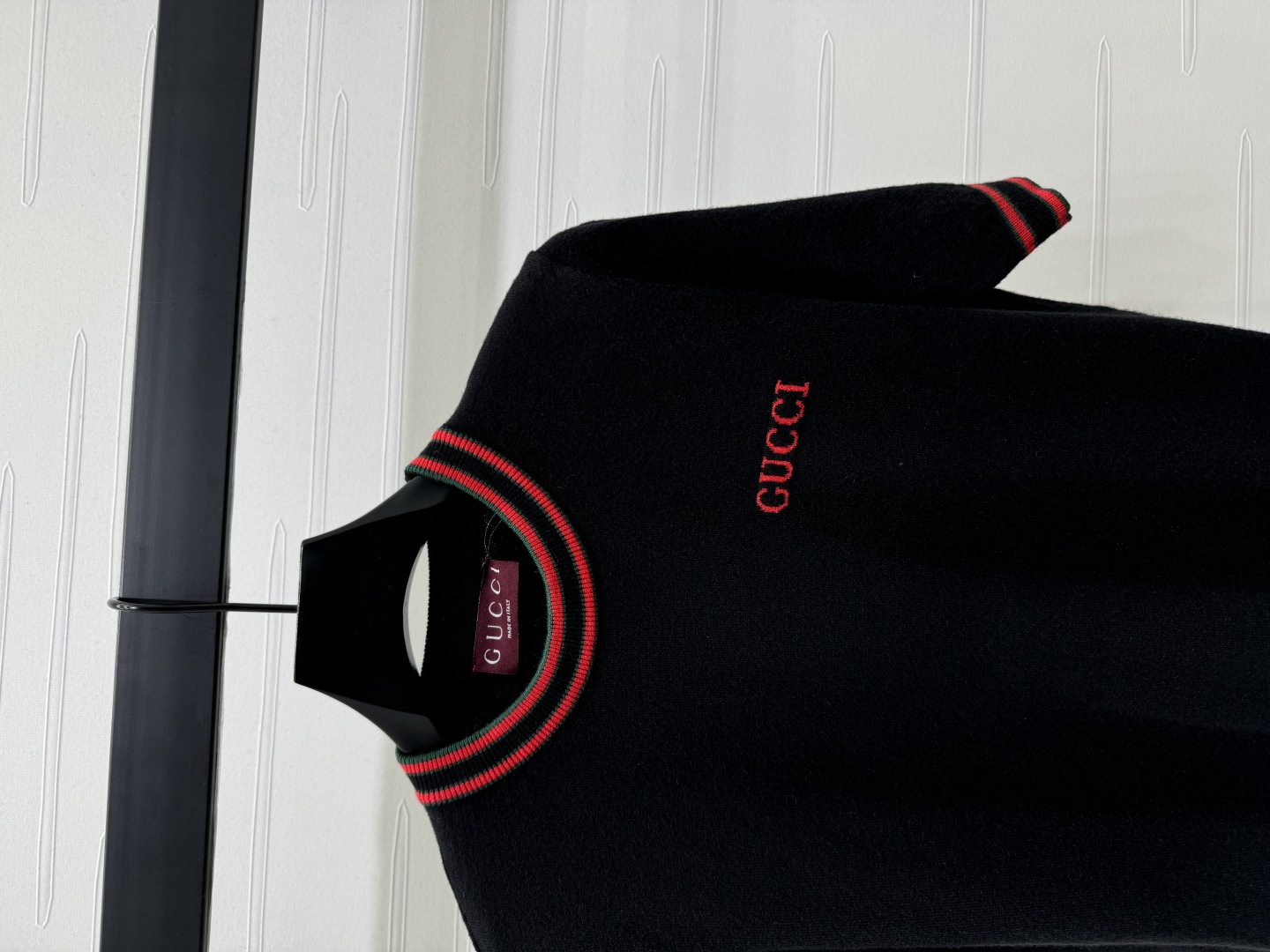 gucci レディ t シャツコピー ニット トップス 短袖 柔らかい 綿 シンプル ブラック_2