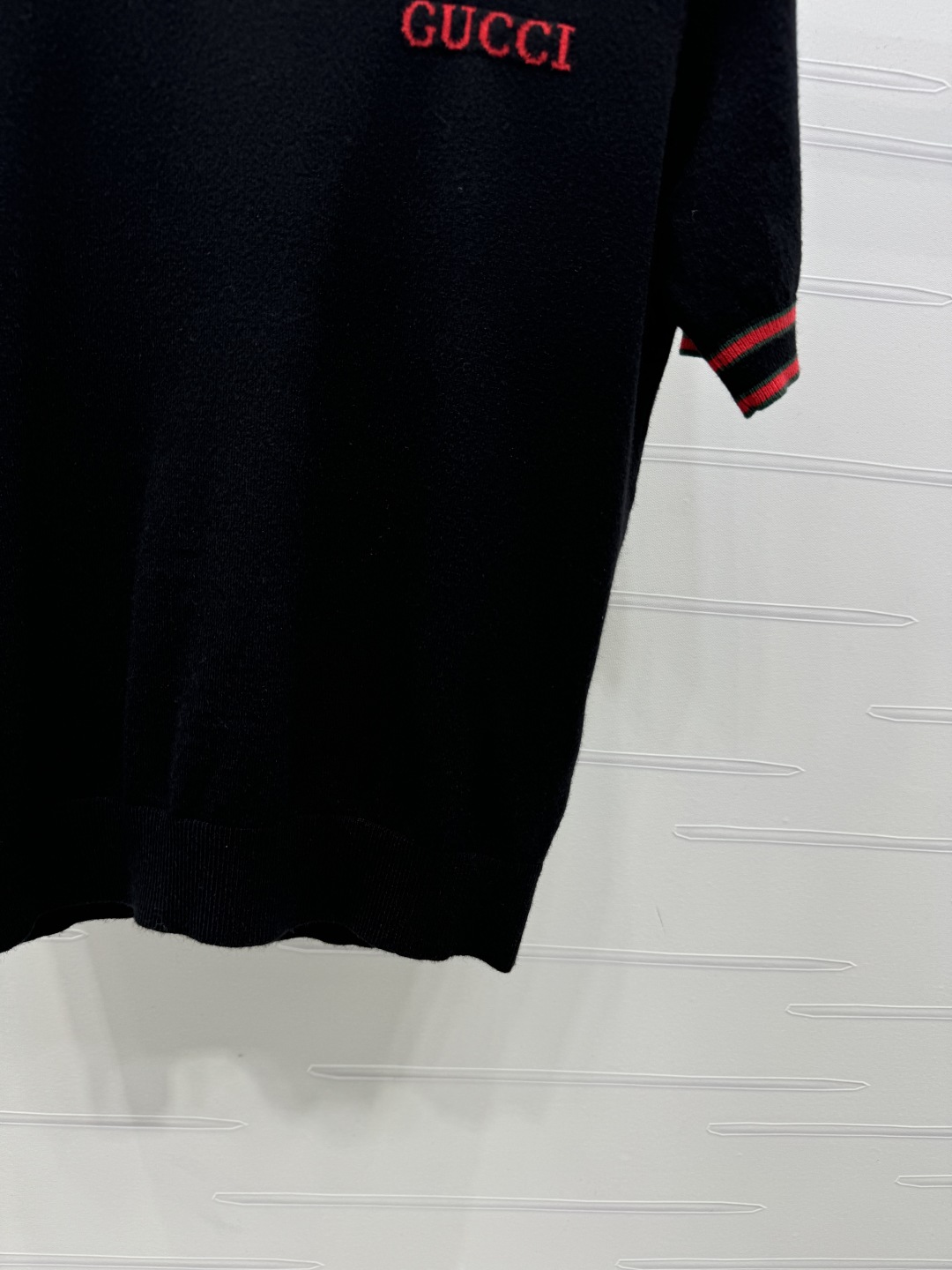 gucci レディ t シャツコピー ニット トップス 短袖 柔らかい 綿 シンプル ブラック_5