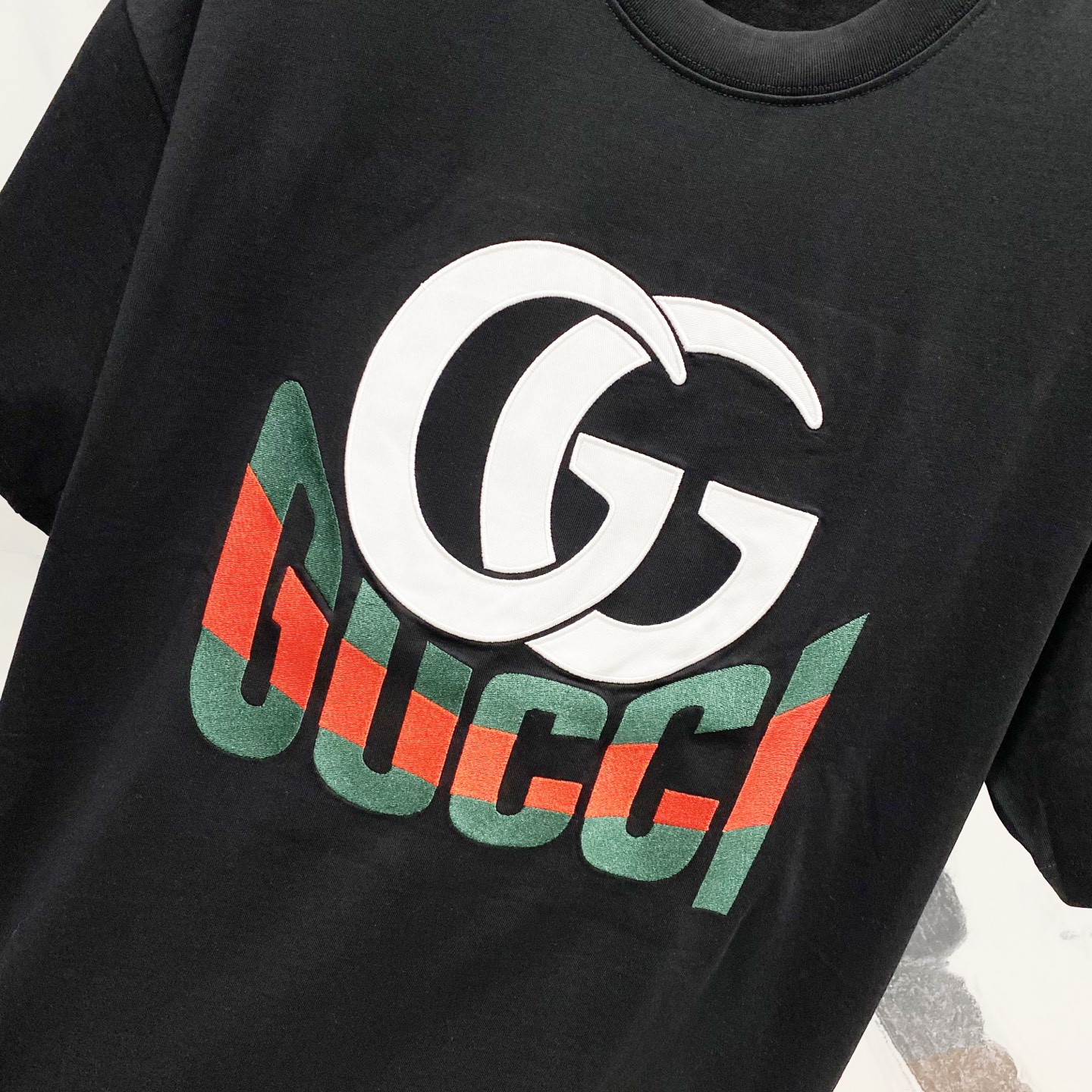 gucci t シャツ いちごコピー プリント トップス 短袖 シンプル 高品質 100％綿 ブラック_5