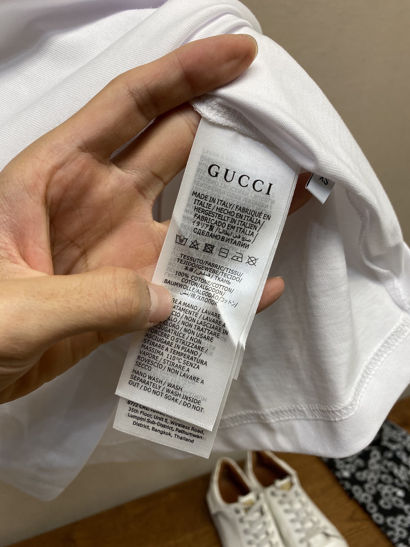 gucci t シャツ アウトレットスーパーコピー プリント トップス 短袖 シンプル 100％綿 ホワイト_5