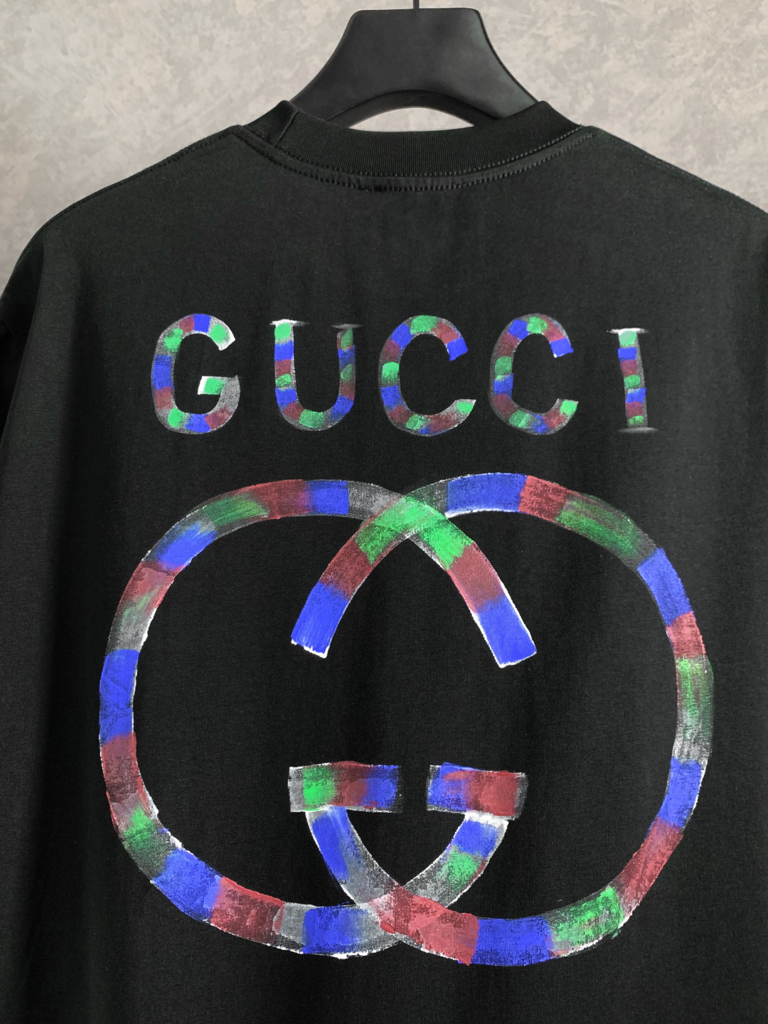 gucci 半袖偽物 プリント トップス tシャツ シンプル 100％綿 柔らかい ブラック_7