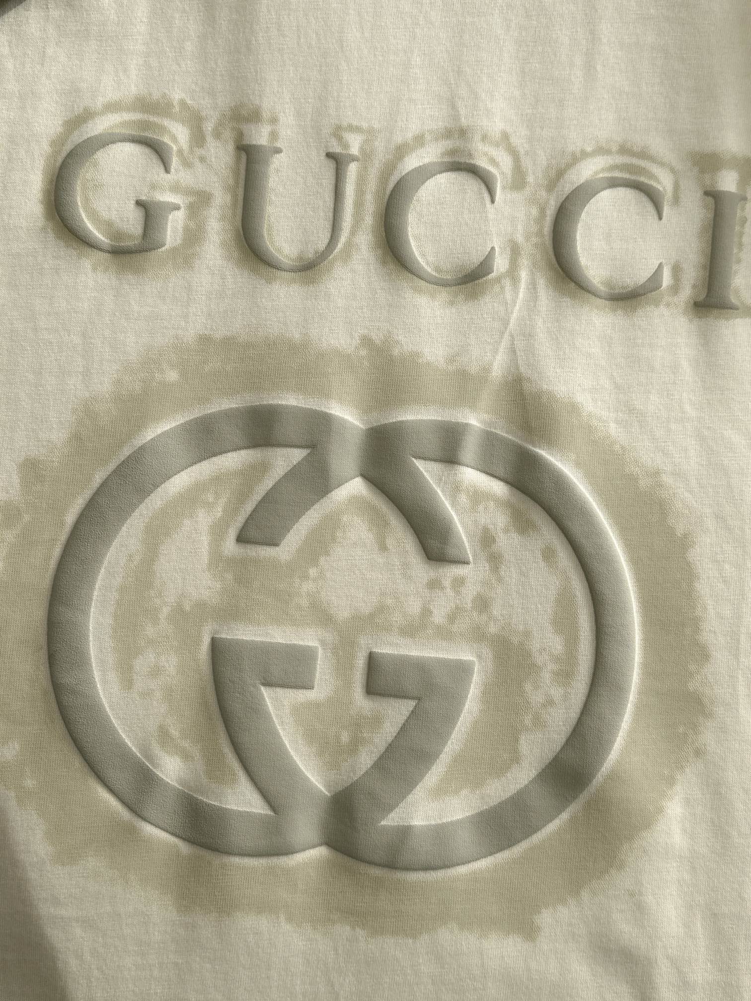 gucci t シャツ スパンコール偽物 プリント トップス tシャツ 男女兼用 100％綿 柔らかい ホワイト_3