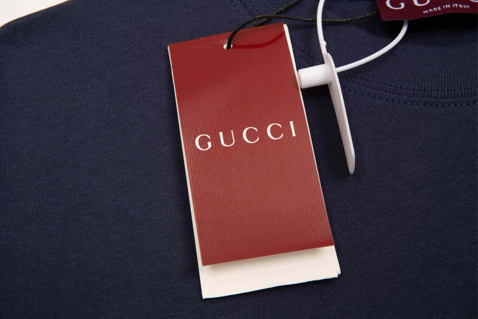 gucci t シャツ テニスコピー プリント トップス tシャツ 男女兼用 100％綿 柔らかい ブラック_5
