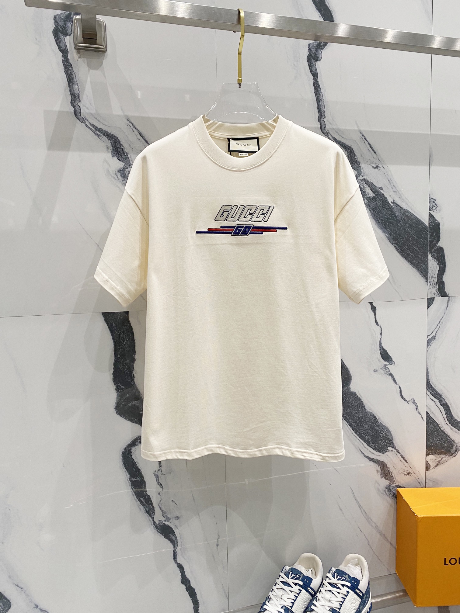 gucci t シャツ ドナルド偽物 プリント トップス tシャツ 男女兼用 100％綿 柔らかい ホワイト_1