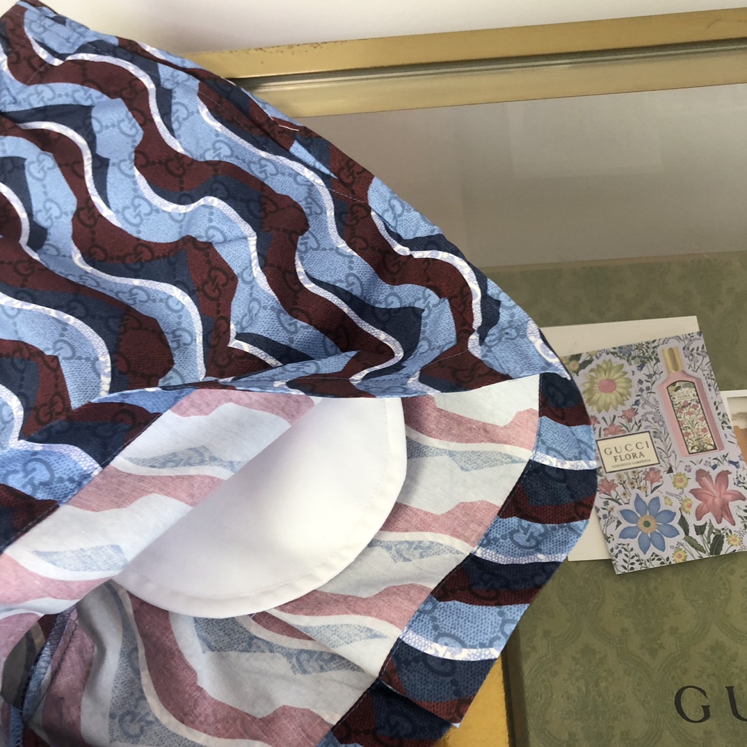 gucci ジャージ ズボンスーパーコピー ショットパンツ 純綿 花柄 柔らかい シンプル ブルー_6