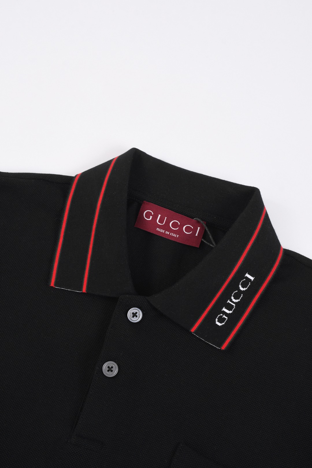 gucciポロスーパーコピー ポロシャツ トップス シンプル カジュアル 柔軟 男女兼用 ブラック_2