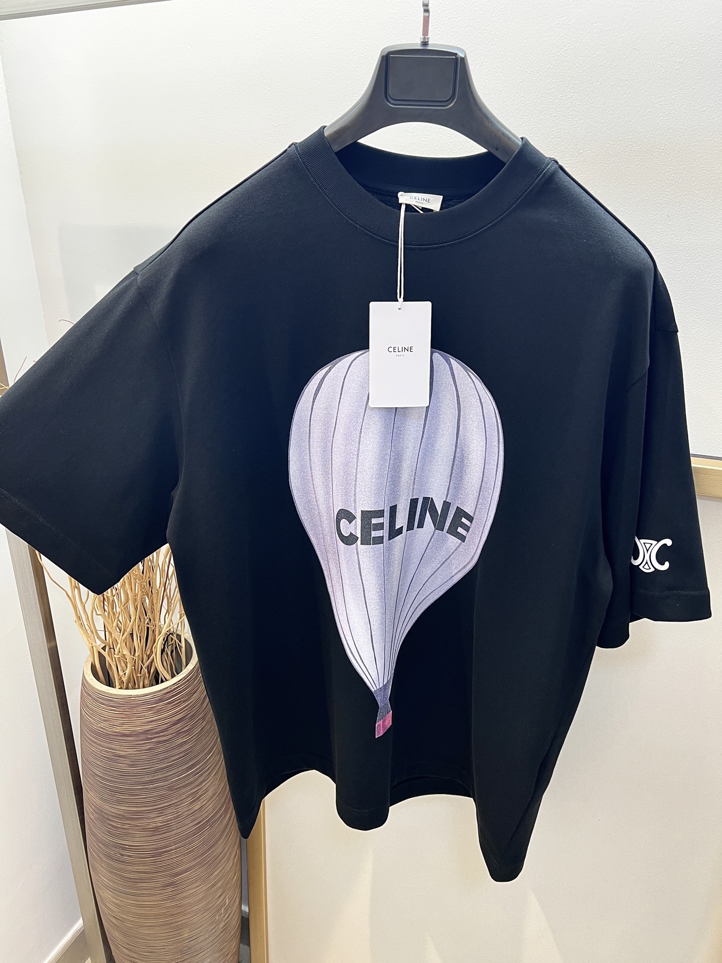セリーヌtシャツサイズ感Ｎ級品 トップス 純綿 シンプル 男女兼用 ブラック_3