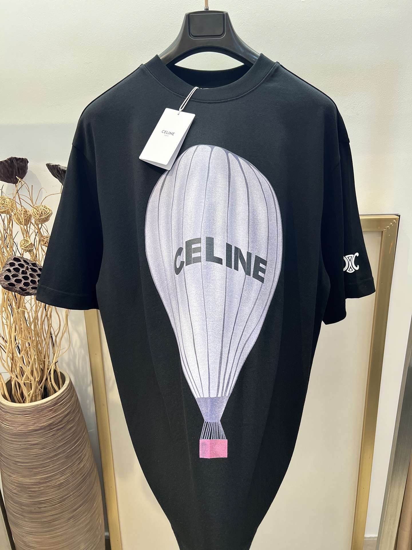セリーヌtシャツサイズ感Ｎ級品 トップス 純綿 シンプル 男女兼用 ブラック_4