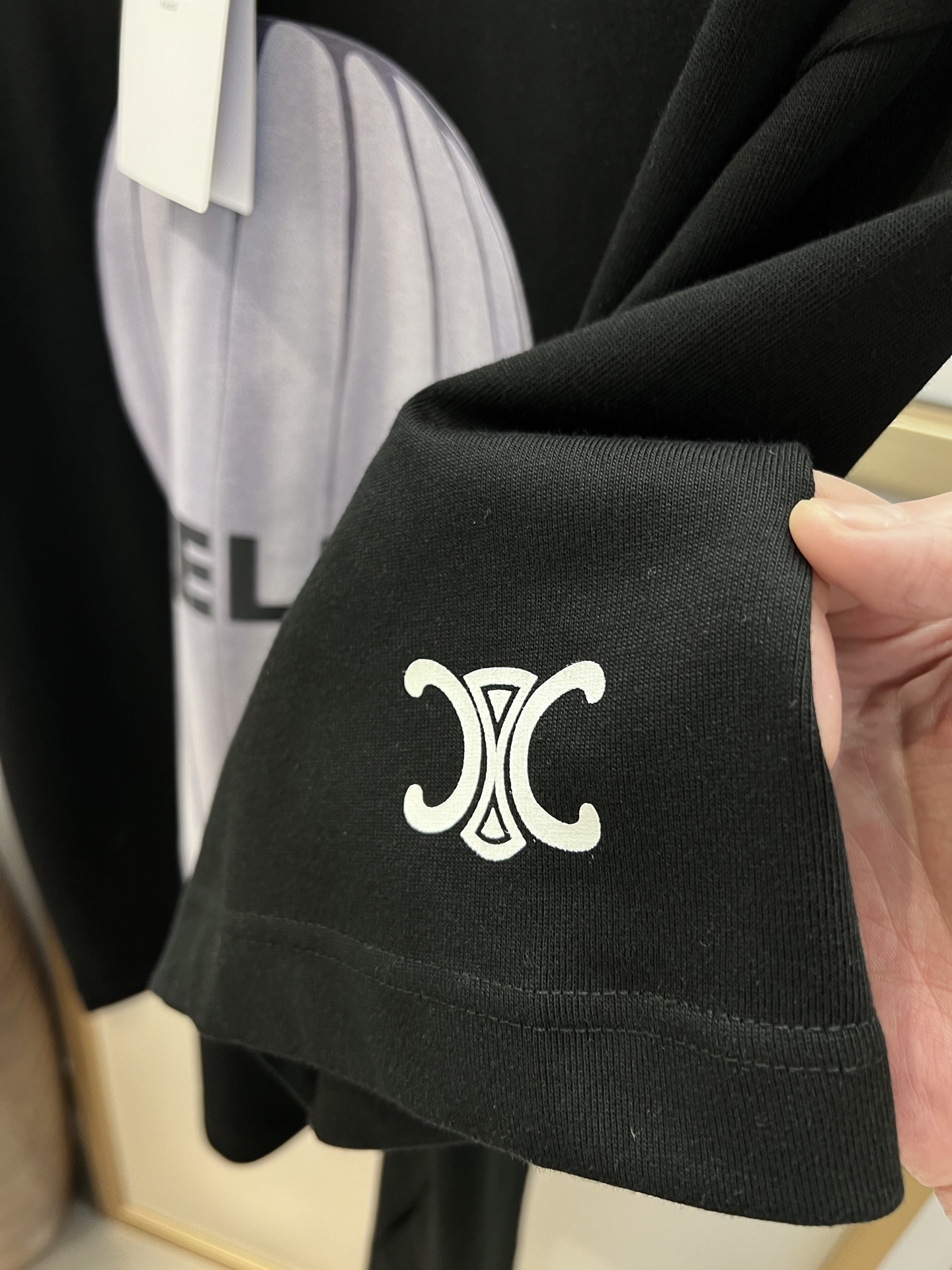 セリーヌtシャツサイズ感Ｎ級品 トップス 純綿 シンプル 男女兼用 ブラック_5