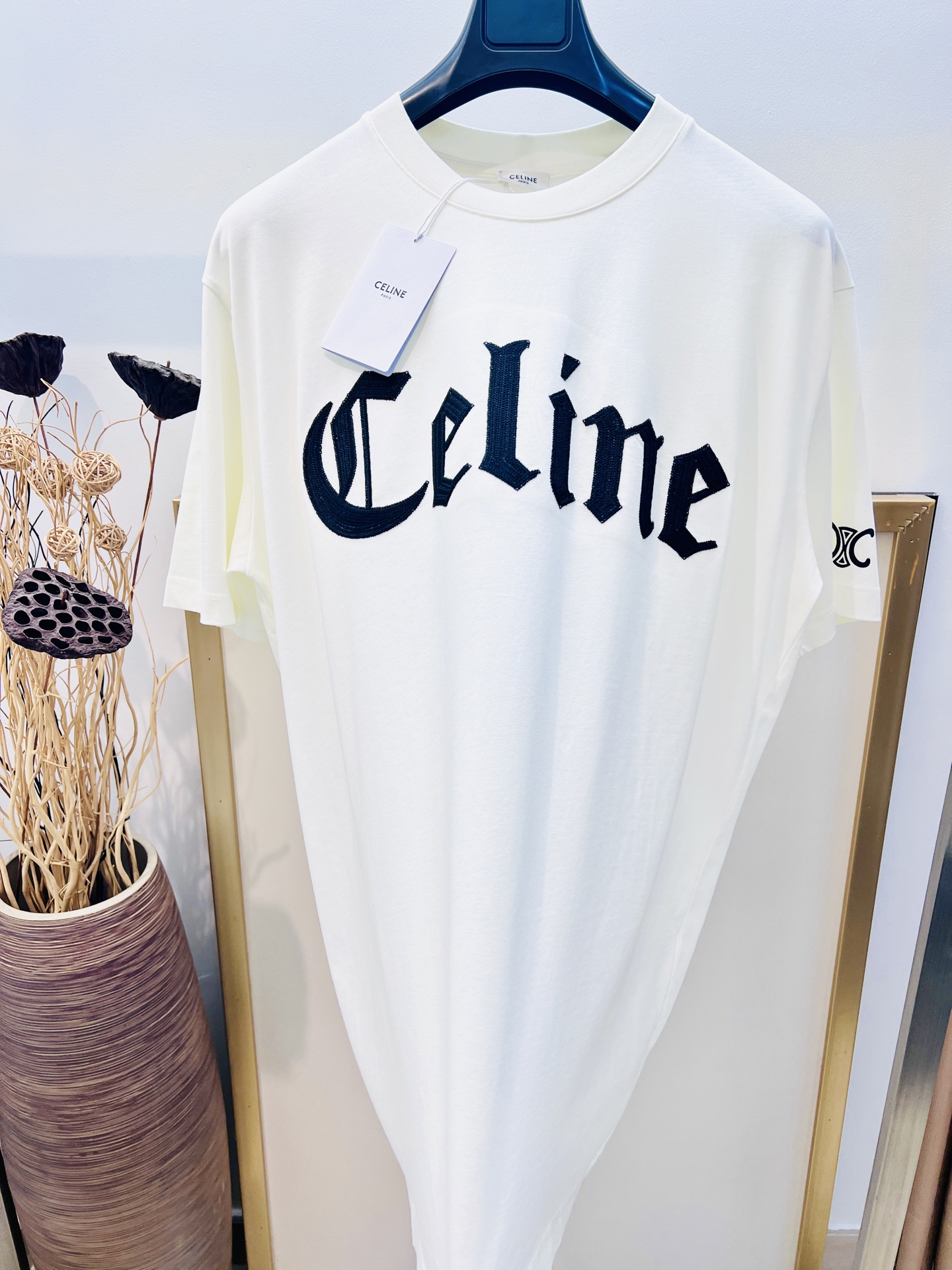セリーヌtシャツ メンズスーパーコピー トップス 純綿 シンプル 半袖 ゆったり ホワイト_2