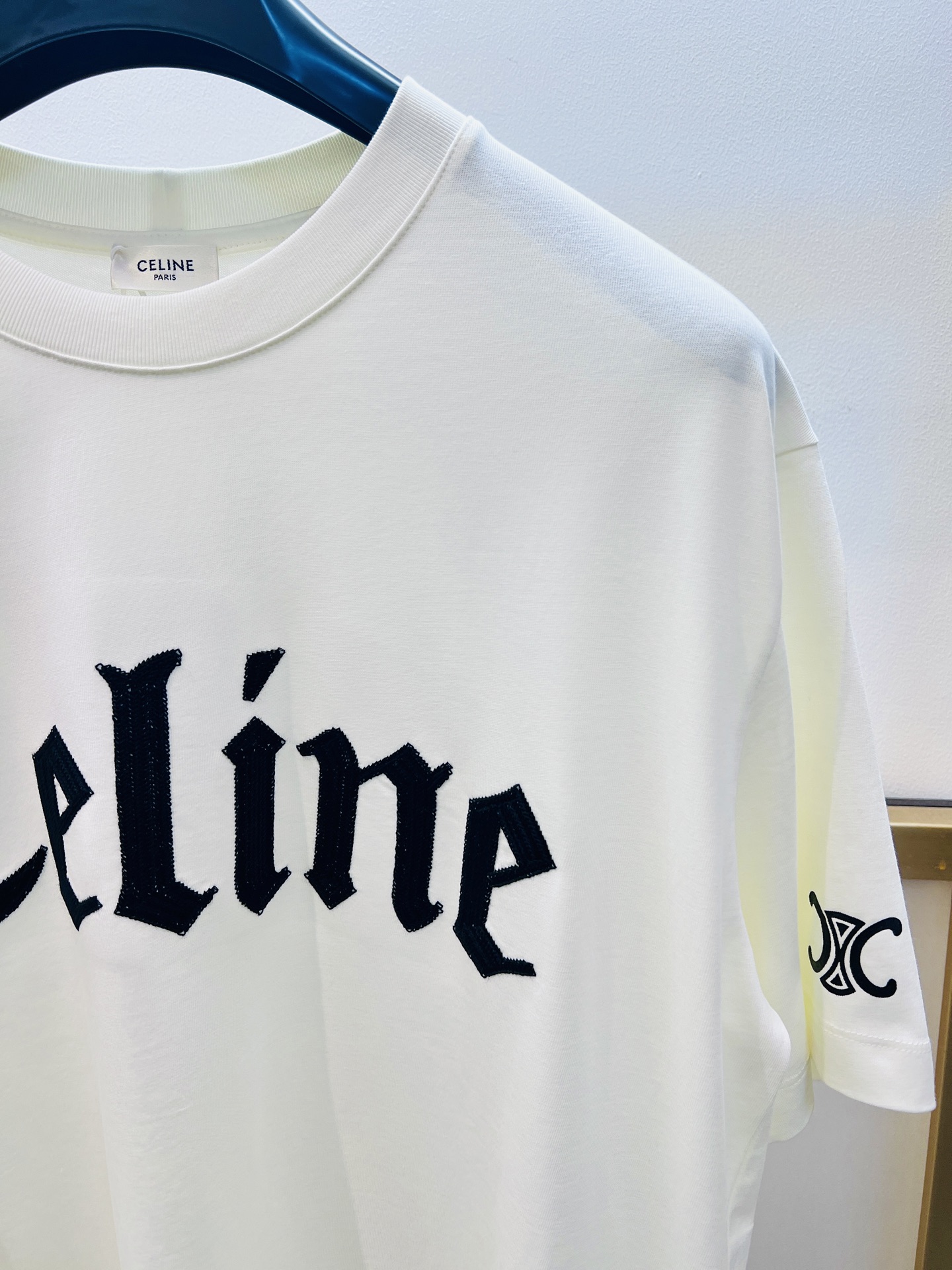 セリーヌtシャツ メンズスーパーコピー トップス 純綿 シンプル 半袖 ゆったり ホワイト_3