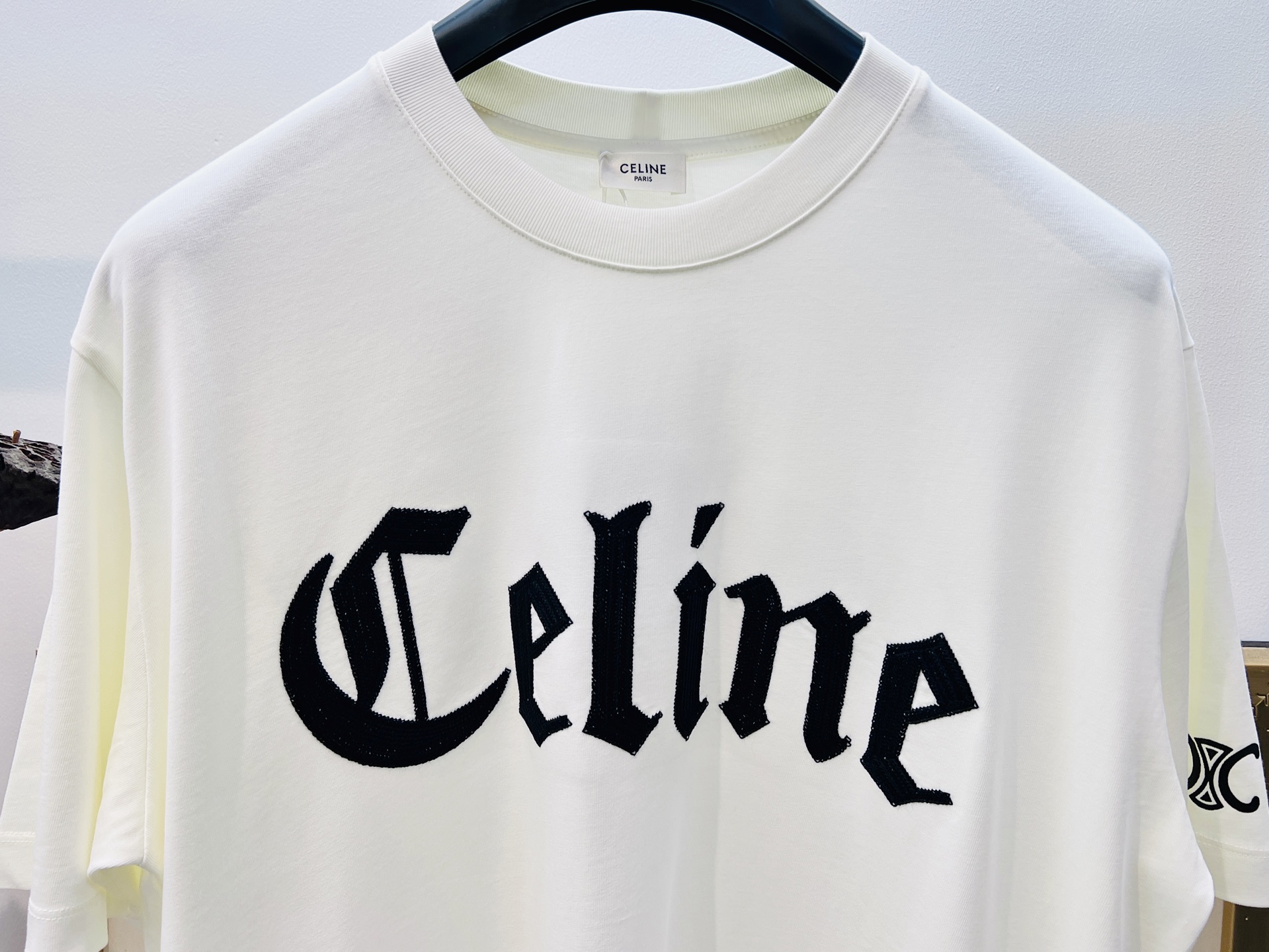 セリーヌtシャツ メンズスーパーコピー トップス 純綿 シンプル 半袖 ゆったり ホワイト_4