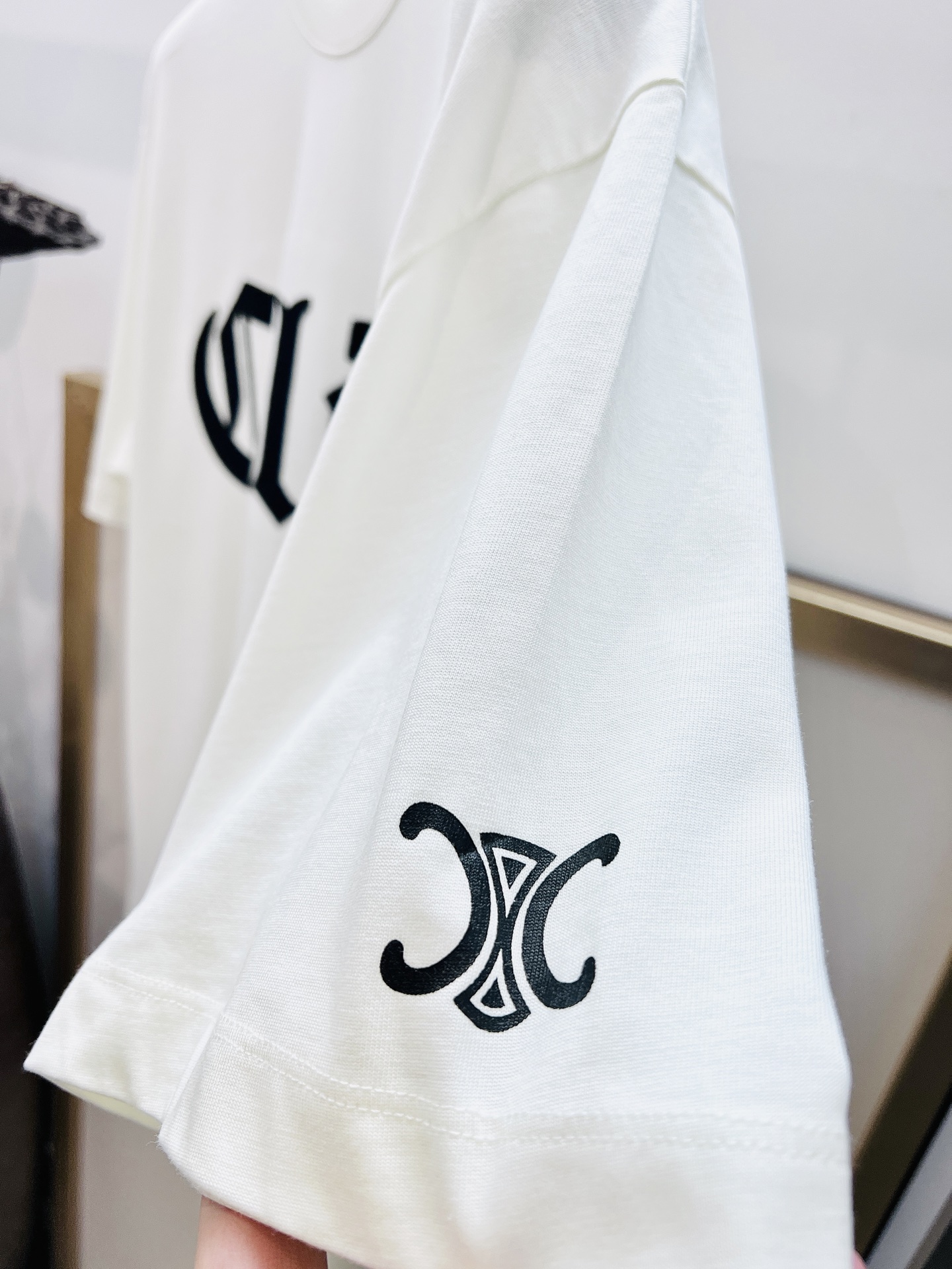 セリーヌtシャツ メンズスーパーコピー トップス 純綿 シンプル 半袖 ゆったり ホワイト_5