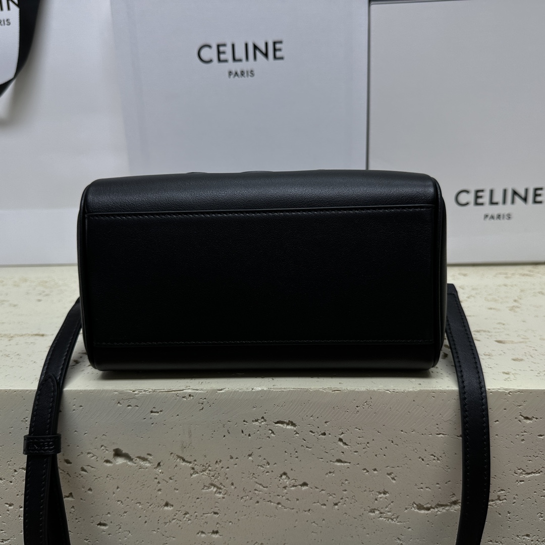 セリーヌバッグ お手入れ偽物 斜め掛けバッグ ハンドバッグ 柔軟 レザー 本革 113773 ブラック_9