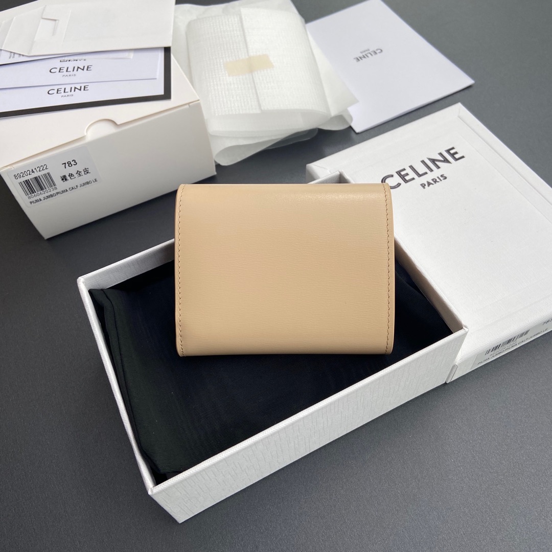 爆買いできる品質保証 celine カード ケースＮ級品 シンプル 本革 優雅 レザー ショット ベージュ色_2