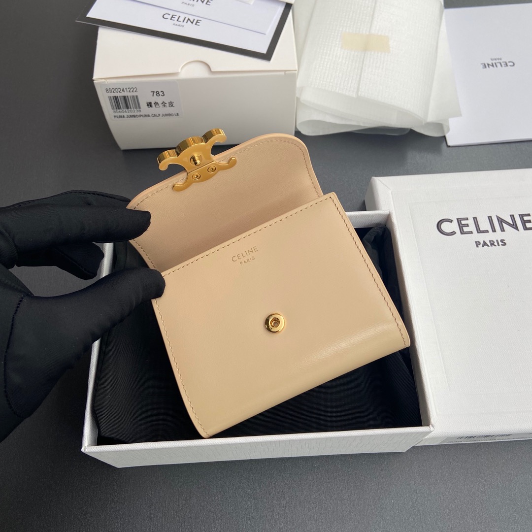 爆買いできる品質保証 celine カード ケースＮ級品 シンプル 本革 優雅 レザー ショット ベージュ色_6