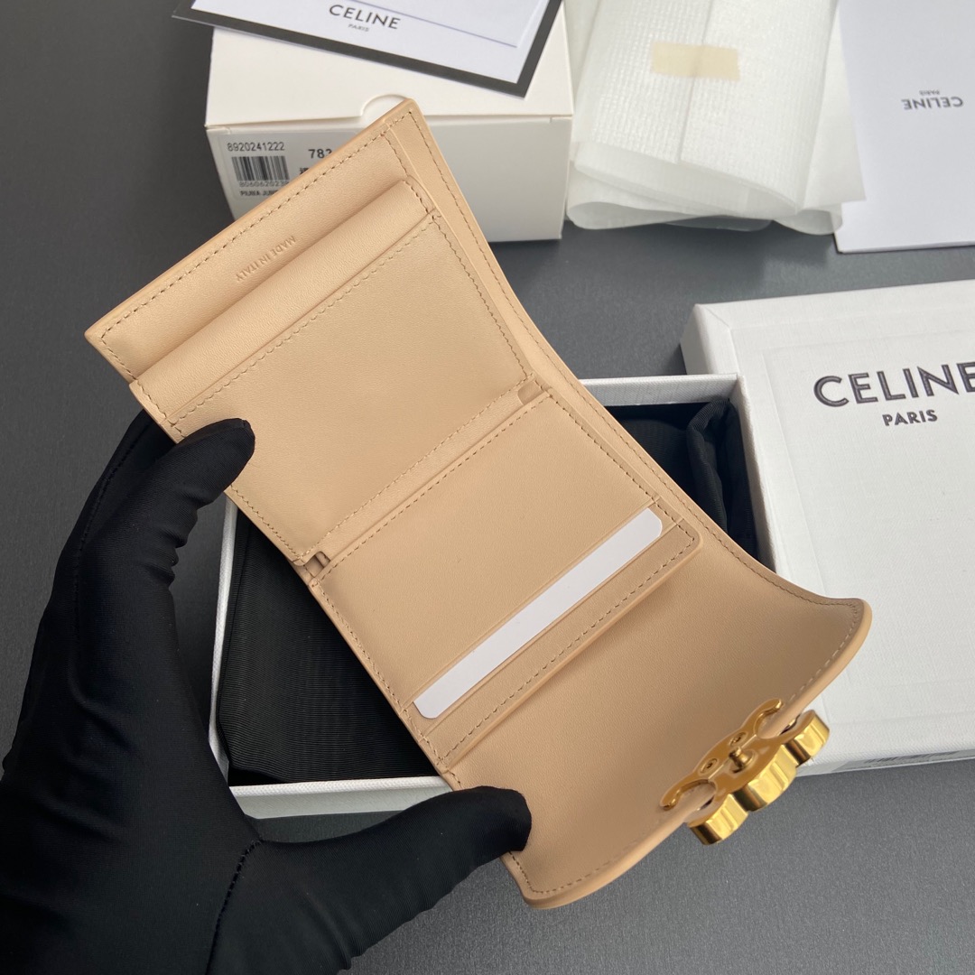 爆買いできる品質保証 celine カード ケースＮ級品 シンプル 本革 優雅 レザー ショット ベージュ色_8