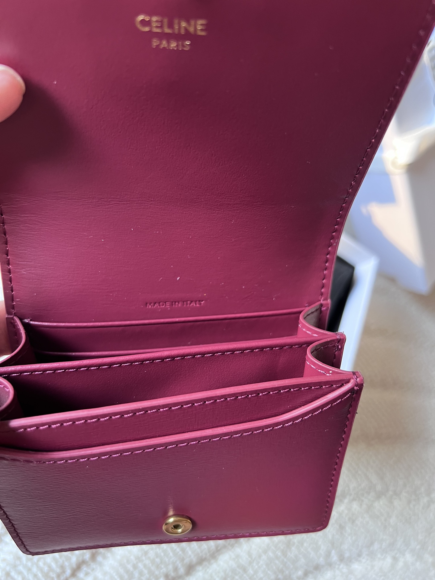 celine 財布 レディース偽物 シンプル 本革 優雅 レザー 小遣い 10M123 ローズレッド_6