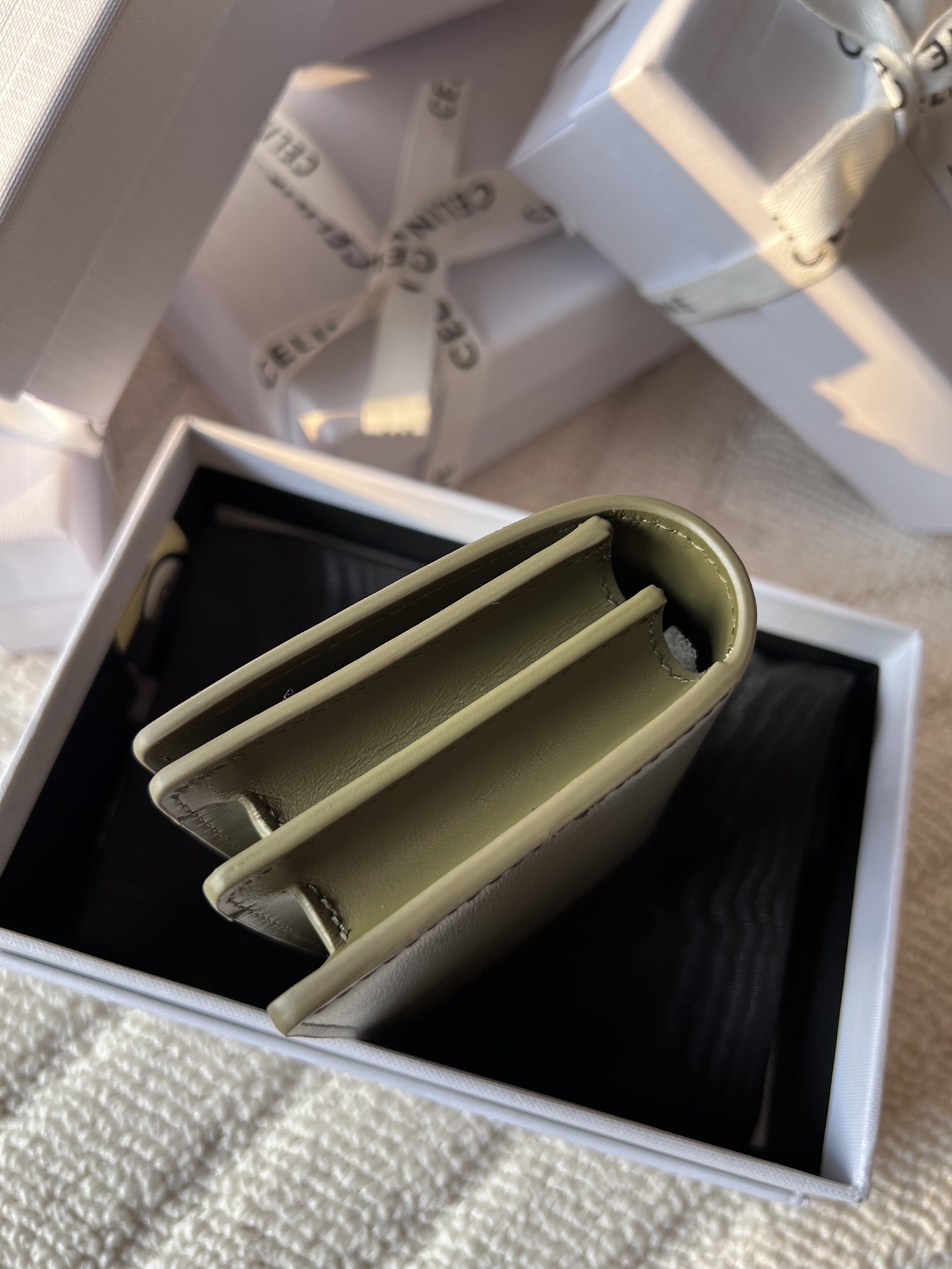 人気品 セリーヌ 財布 レディコピー シンプル 本革 優雅 レザー 小遣い 10M123 グリーン_2