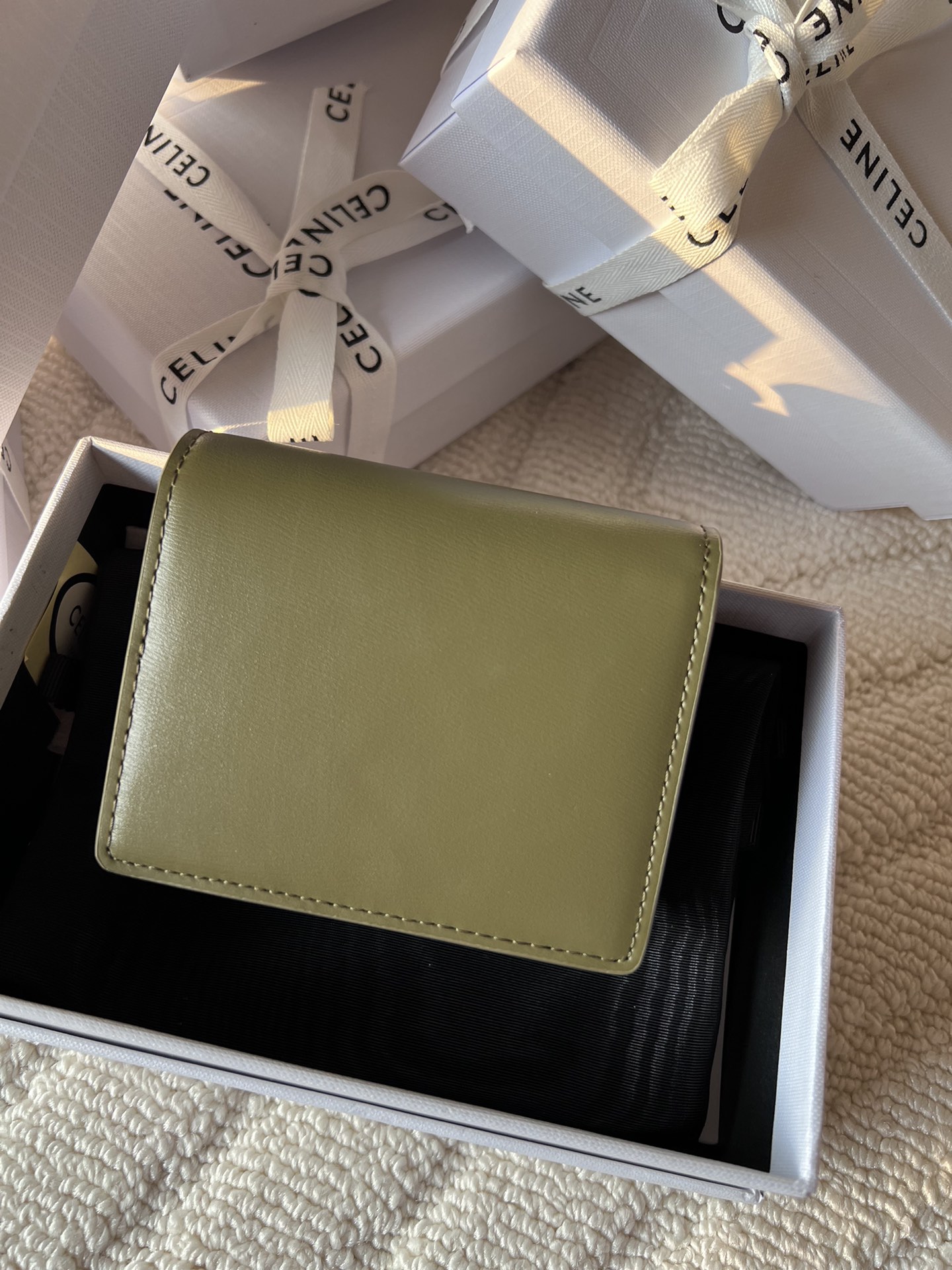 人気品 セリーヌ 財布 レディコピー シンプル 本革 優雅 レザー 小遣い 10M123 グリーン_3