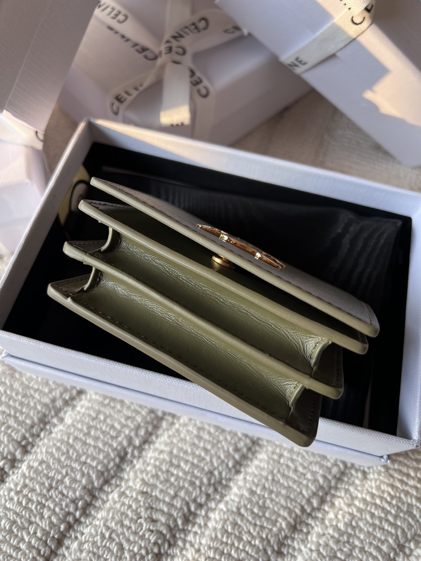 人気品 セリーヌ 財布 レディコピー シンプル 本革 優雅 レザー 小遣い 10M123 グリーン_4