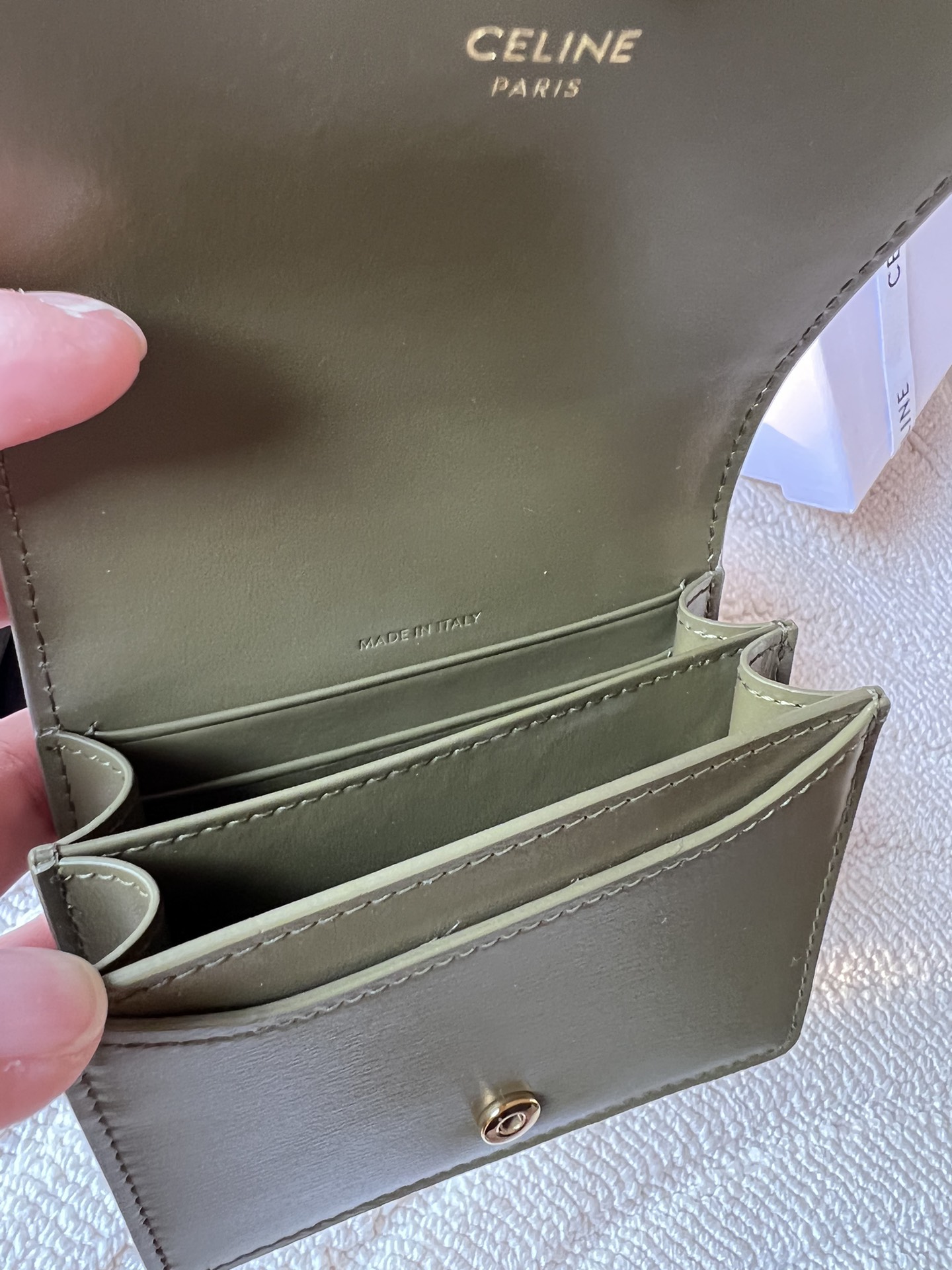人気品 セリーヌ 財布 レディコピー シンプル 本革 優雅 レザー 小遣い 10M123 グリーン_6