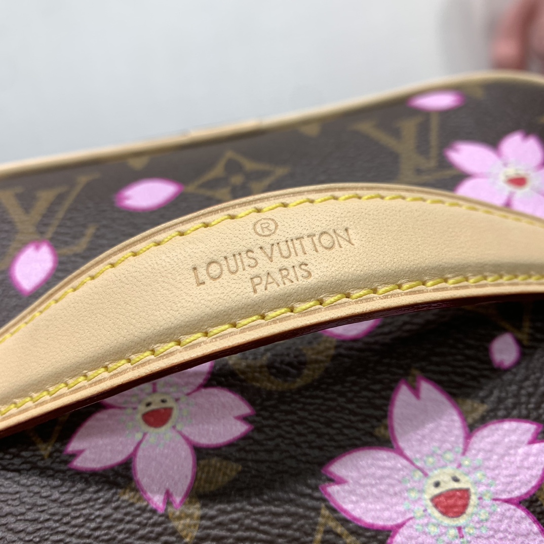 ヴィトン バッグ 結婚式偽物 ミニ化粧バッグ 桜 レザー 本革 M14181 ブラウン_4