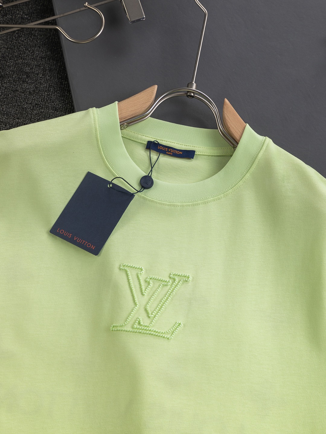ルイヴィトンtシャツスーパーコピー 純綿 トップス 半袖 プリント ゆったり グリーン_4