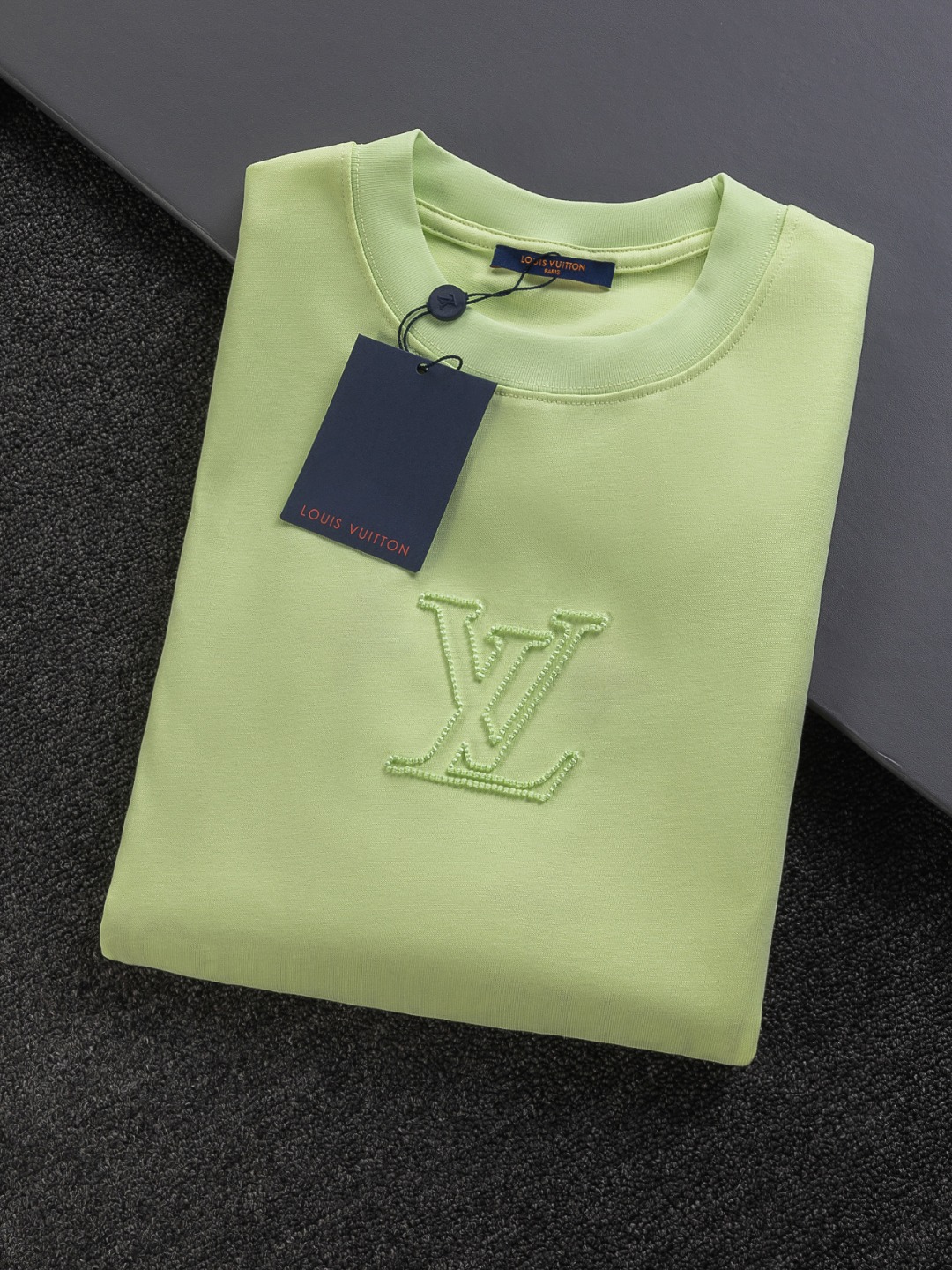 ルイヴィトンtシャツスーパーコピー 純綿 トップス 半袖 プリント ゆったり グリーン_6