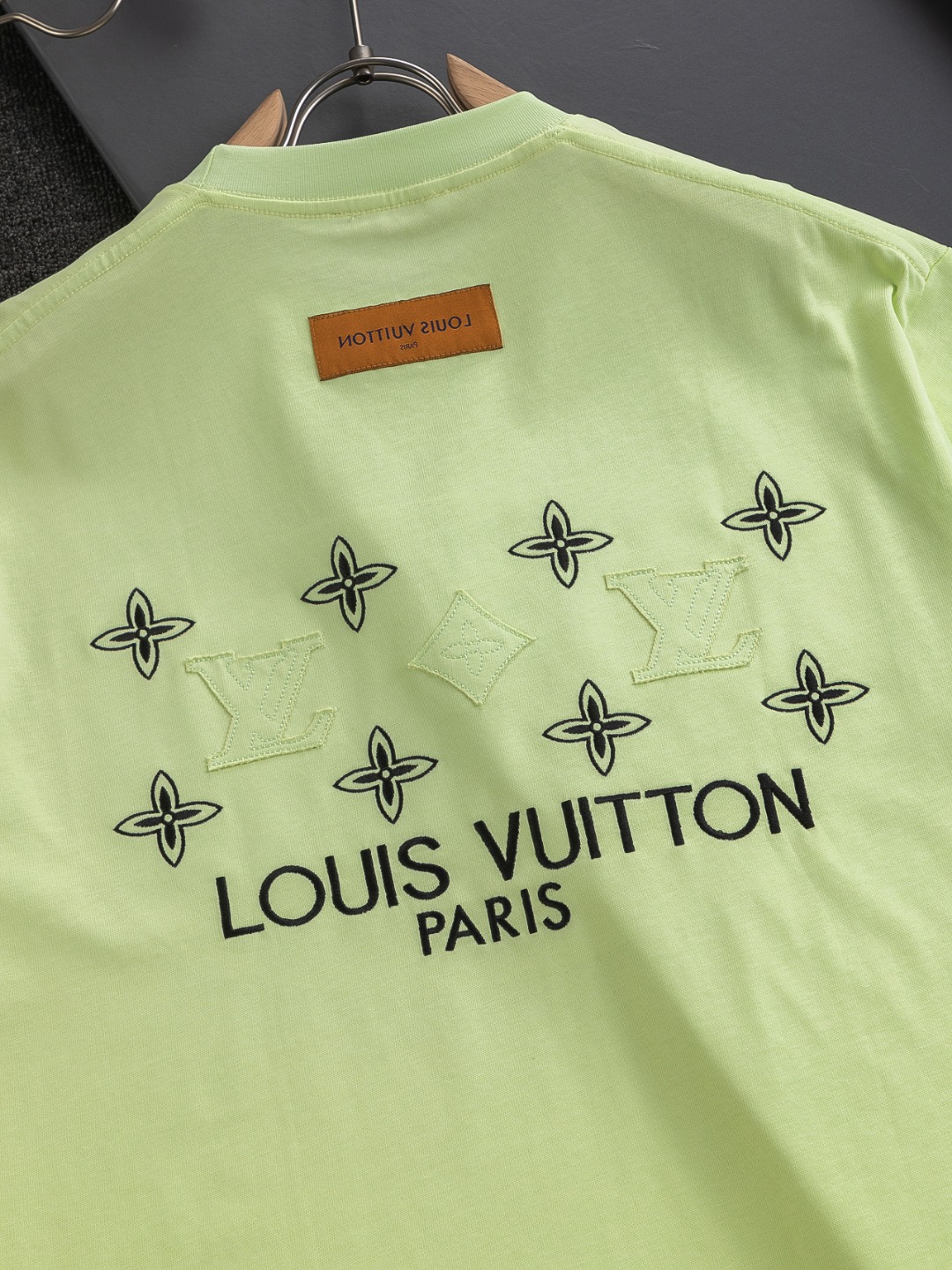 ルイヴィトンtシャツスーパーコピー 純綿 トップス 半袖 プリント ゆったり グリーン_7