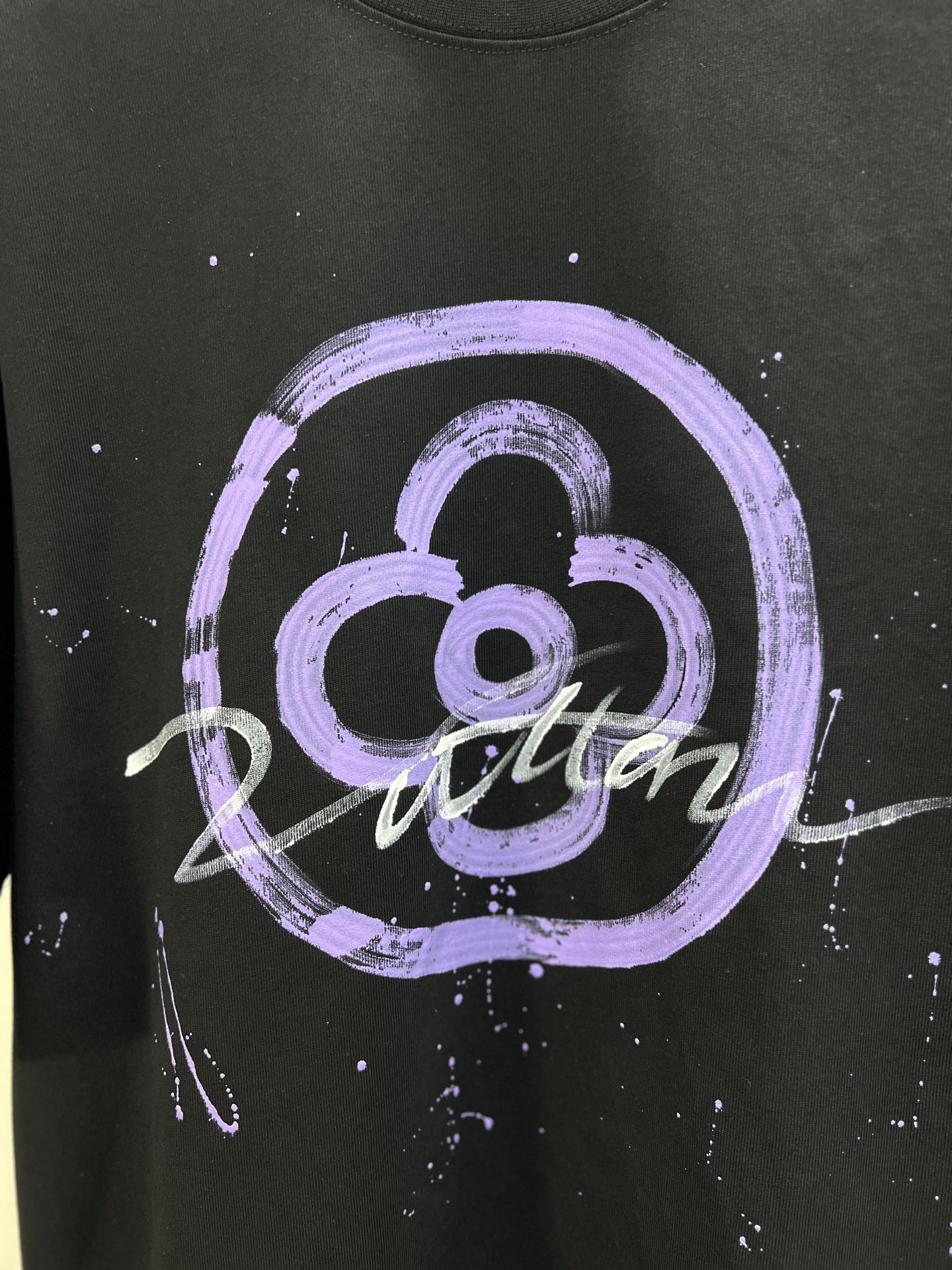 6750 ルイヴィトン tシャツ モノグラムスーパーコピー 柔らかい シンプル 純綿 トップス 半袖 男女兼用 ブラック_2