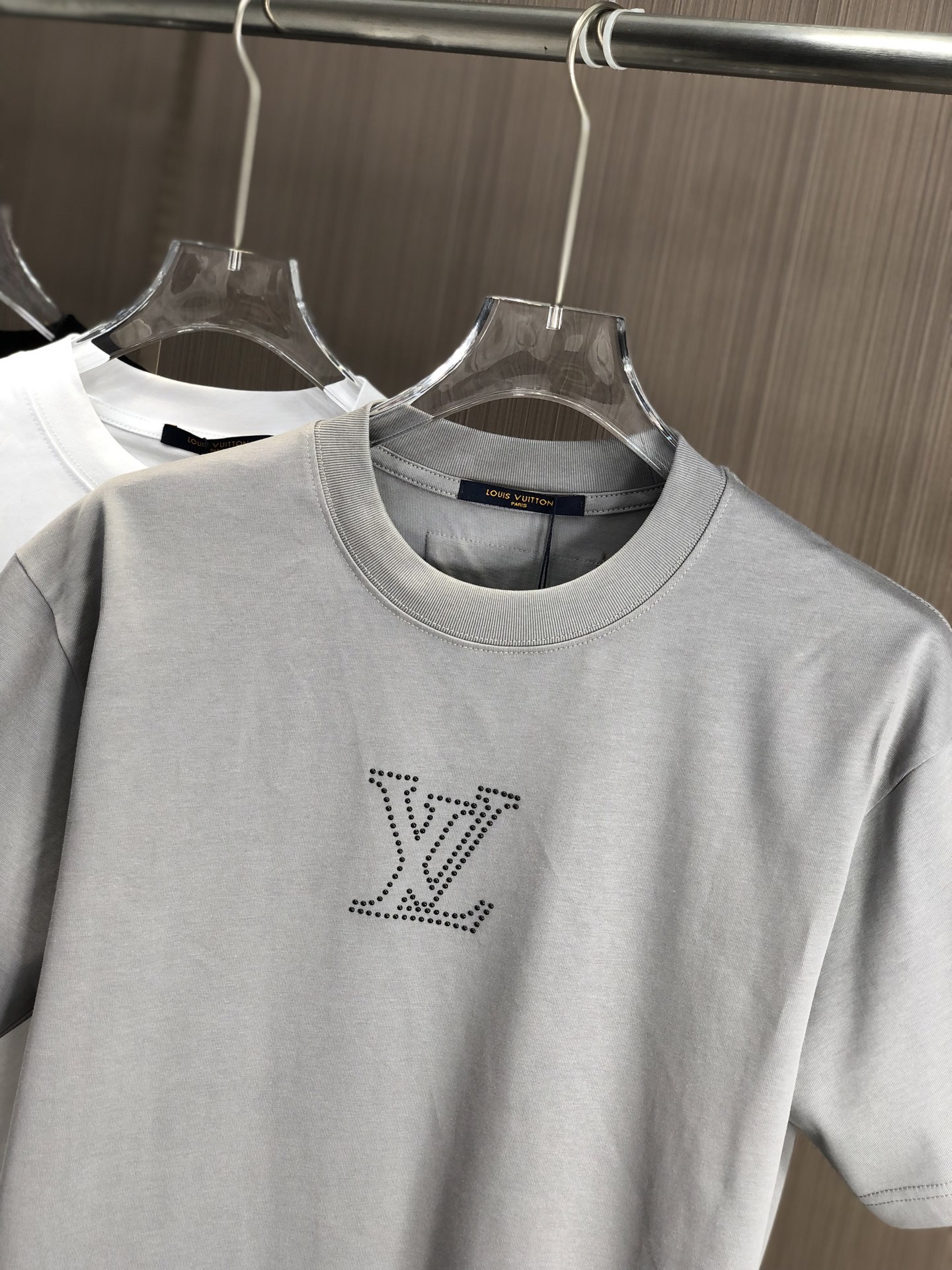 ルイヴィトン tシャツ 値段スーパーコピー 柔らかい 短袖 純綿 トップス 男女兼用 グレー_2